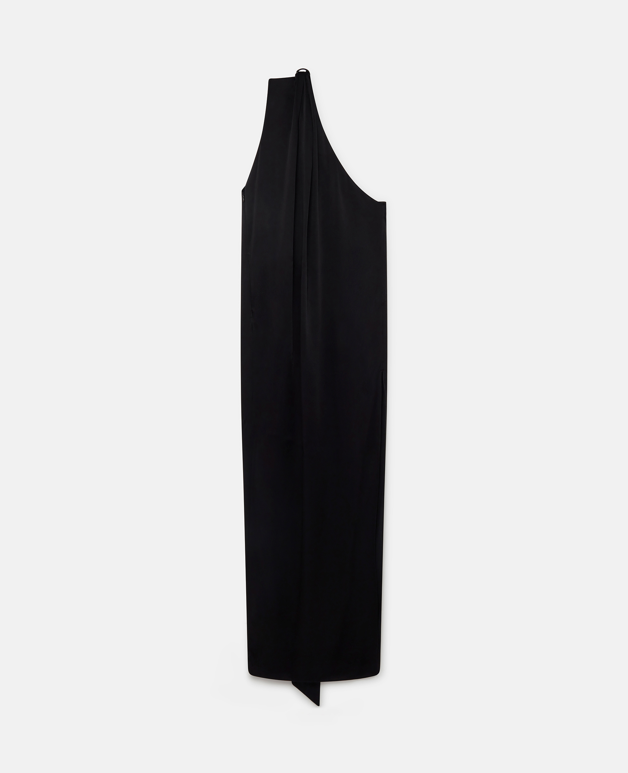 Stella McCartney - Robe longue à foulard à une épaule, Femme, Noir, Taille: 46