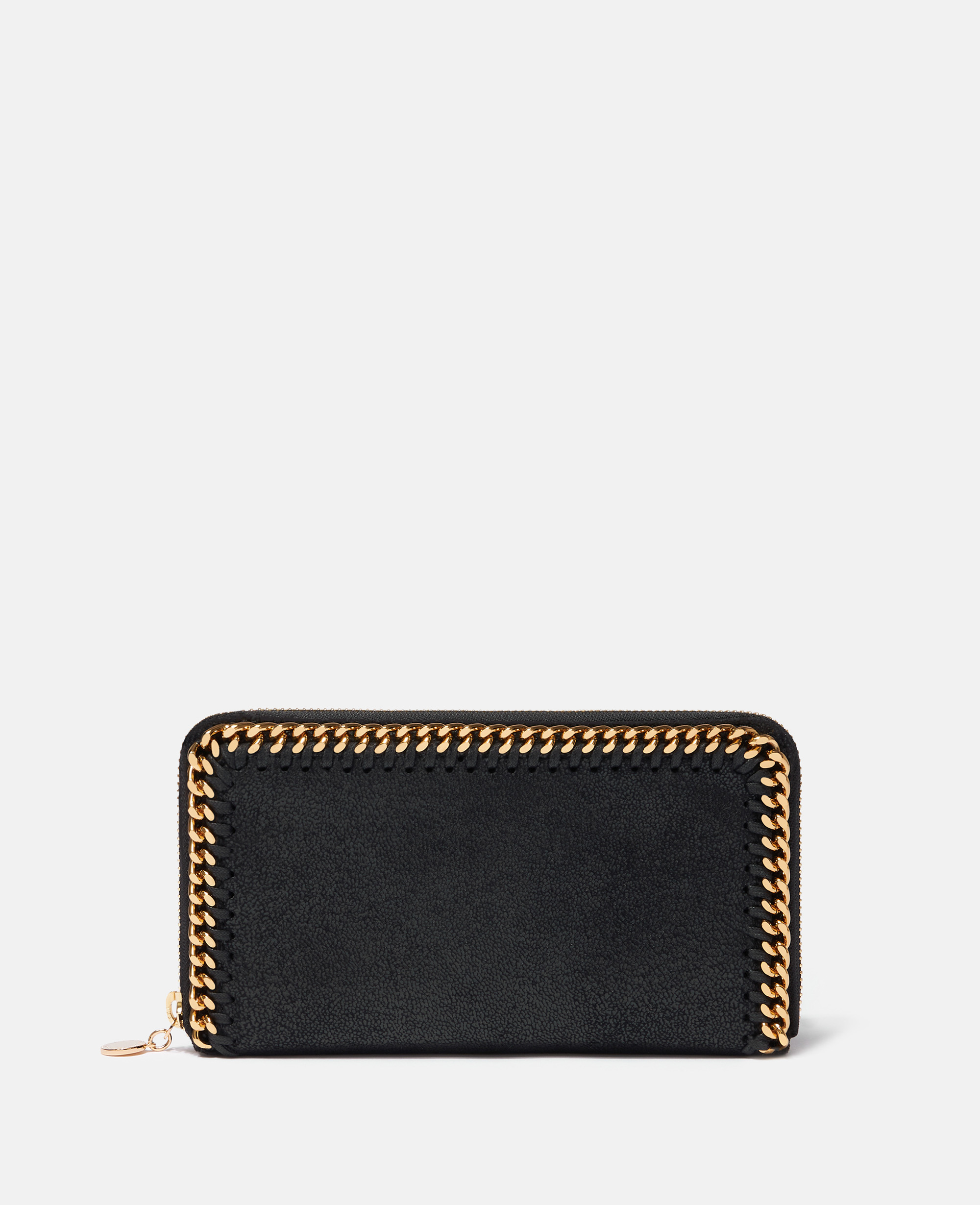Stella Mccartney Falabella Zip Continental Wallet In Black