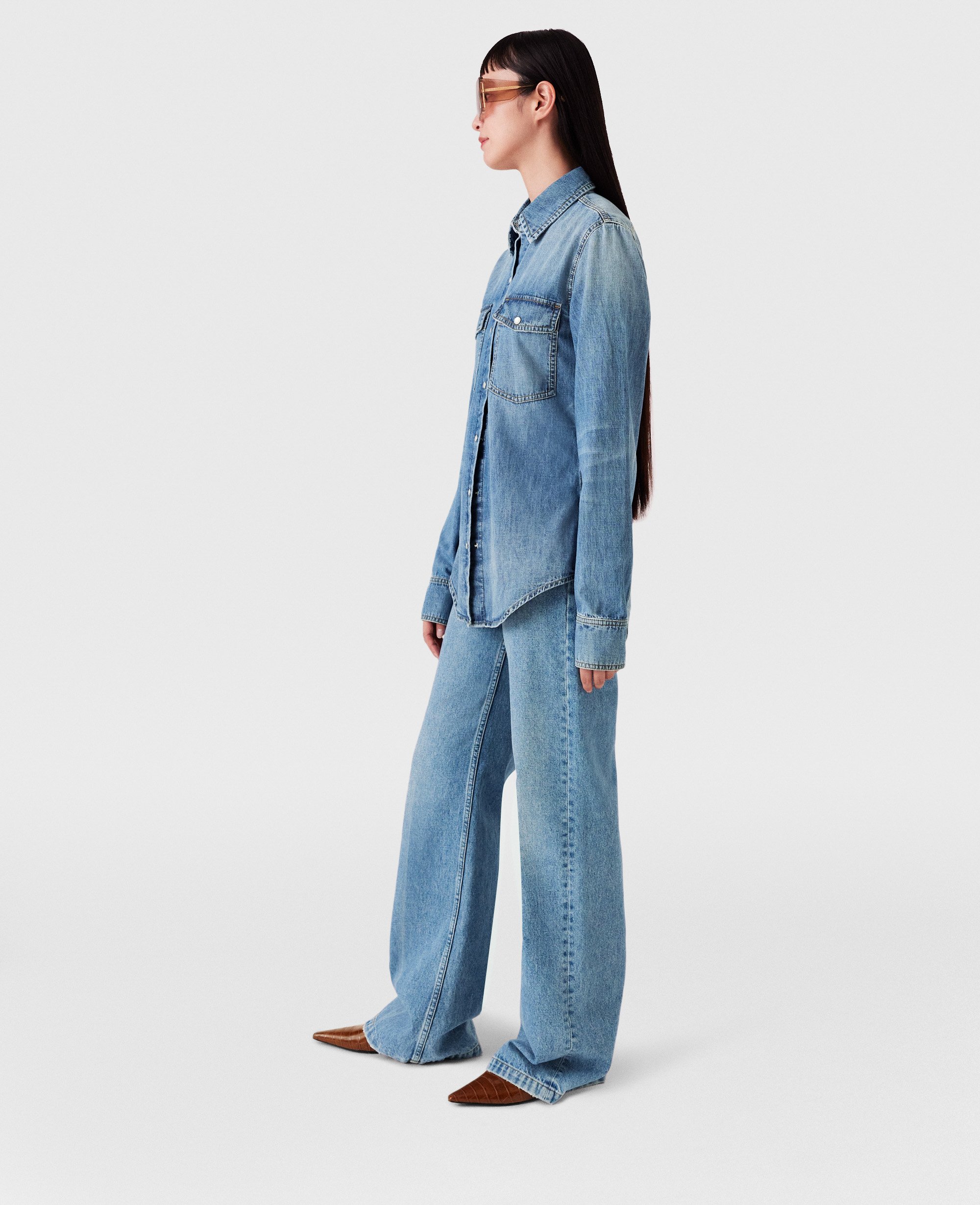 Chemise en denim delave vintage, , , Taille: XS - Stella McCartney - Modalova