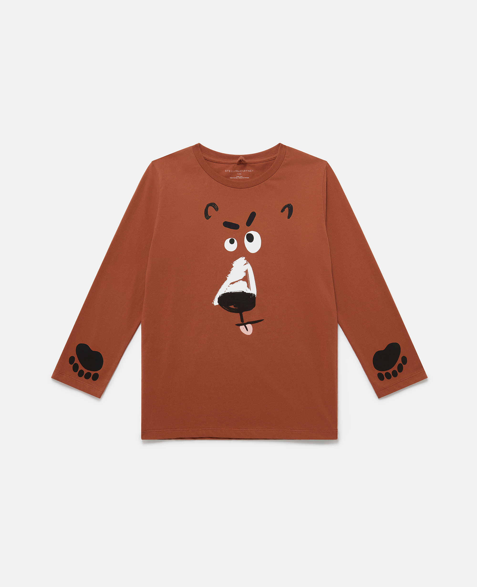 Stella Mccartney Kids' Grizzly Bear Sweatshirt In Brown