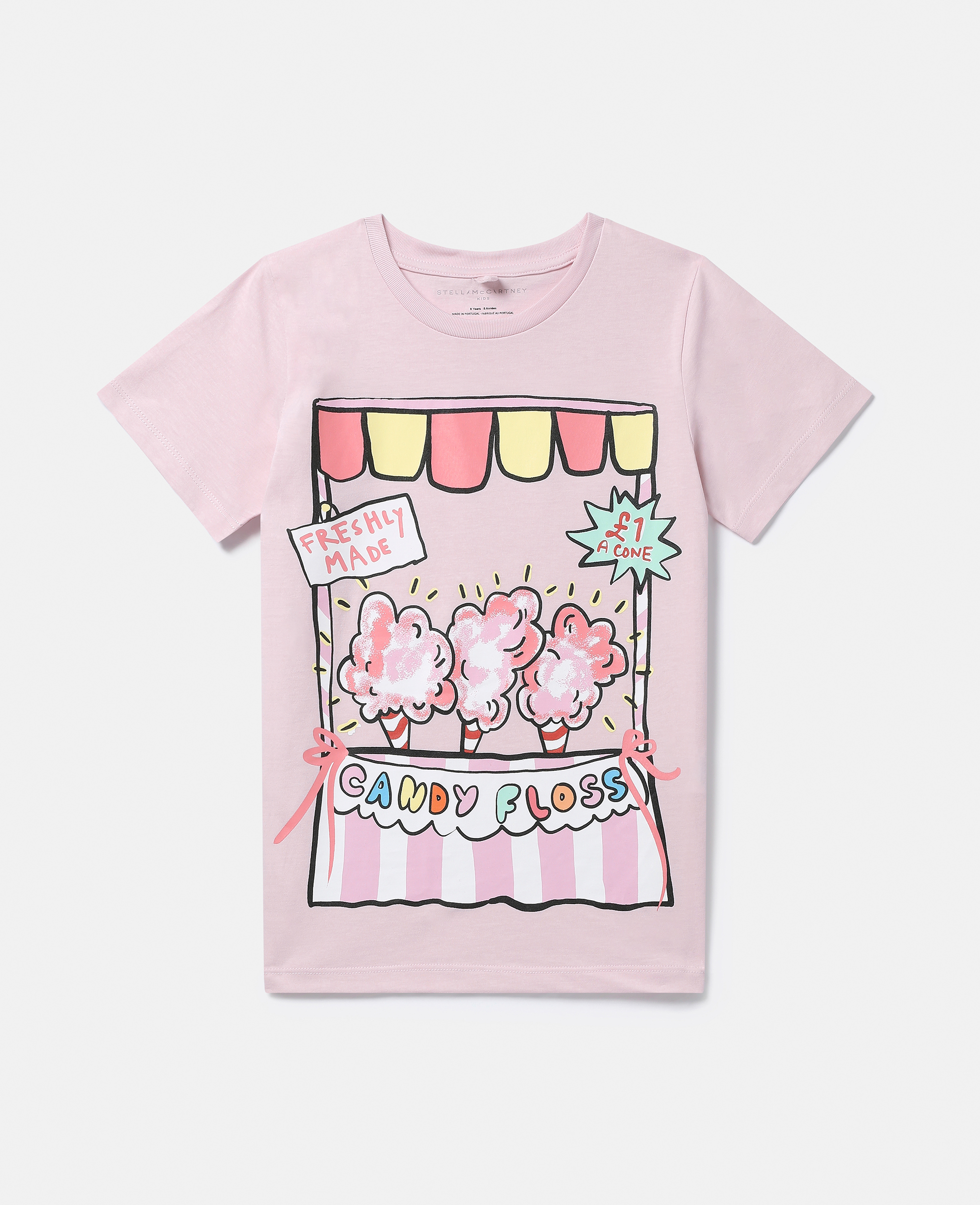 Stella Mccartney Kids' Candy Floss Stand T-shirt In Pink