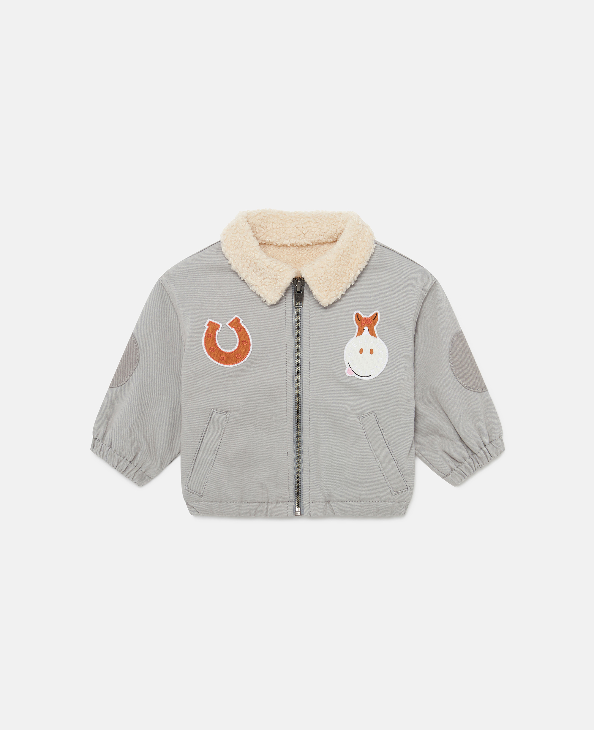 Stella McCartney - Horse Appliqué Jacket, Woman, Grey, Size: 12m