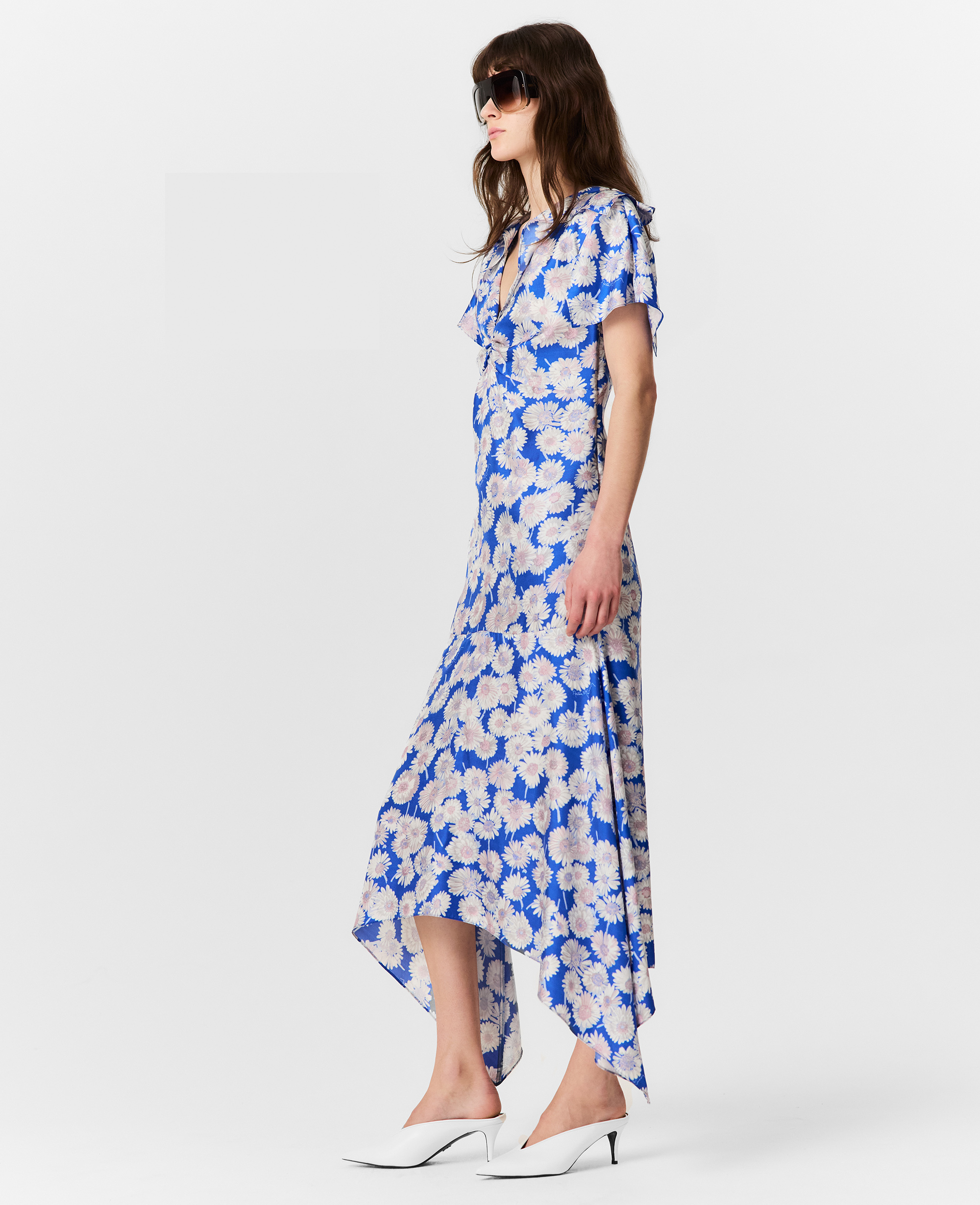 Stella McCartney - Midikleid mit Flügelärmeln und Gänseblümchen-Print, , Größe: 40