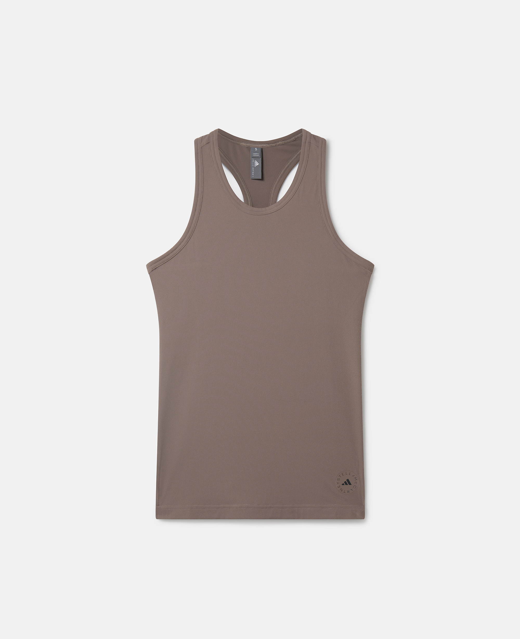 Stella McCartney – TrueCasuals Sportswear Rib Racerback Tank Top, Woman, Tech Earth, Size: M