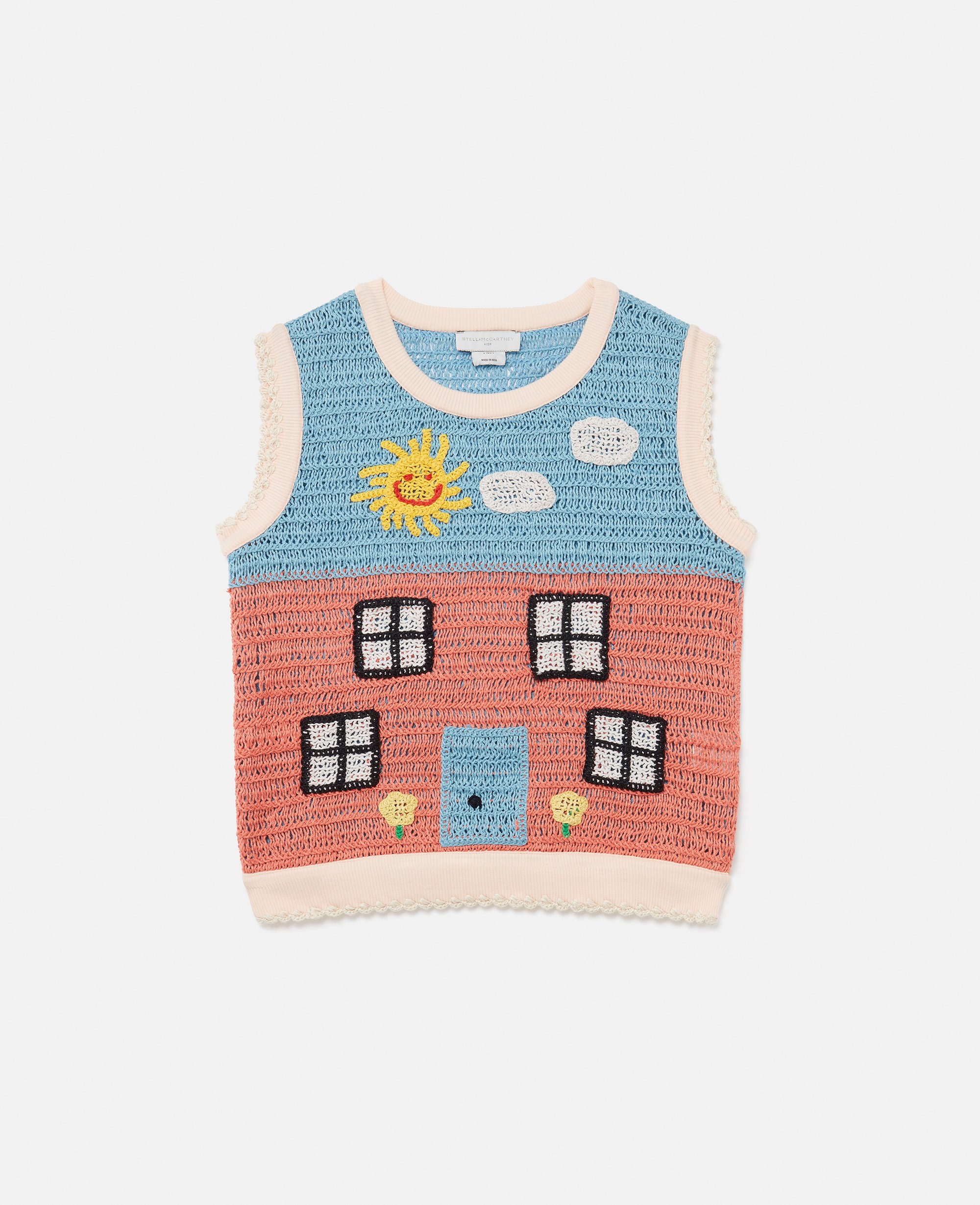Farmyard Appliqué Knitted Sweater Vest, Woman, , Size: 12 - Stella McCartney - Modalova