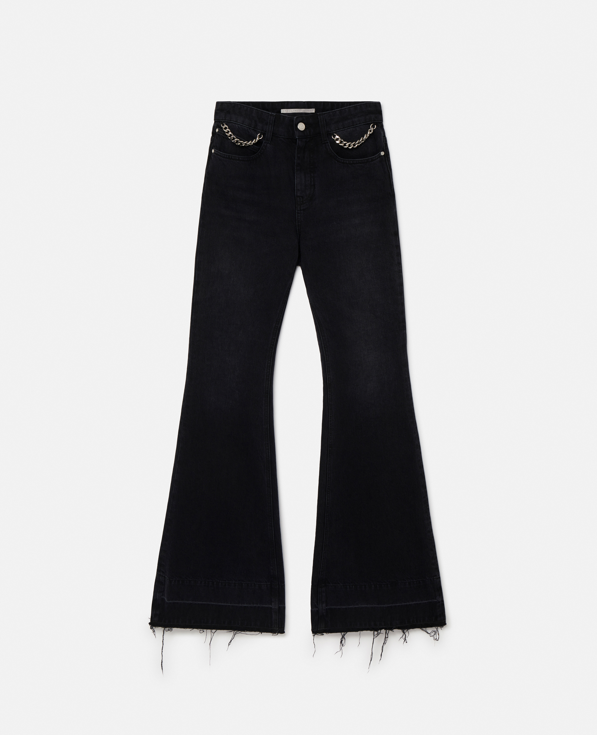 Stella Mccartney Falabella Flared Leg Jeans In Black