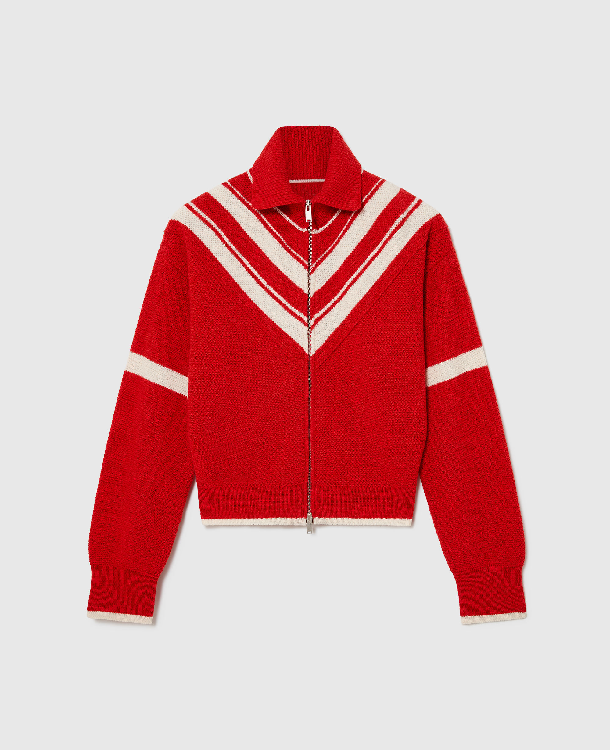Stella McCartney - Strickjacke mit Kragen und Reißverschluss, , Größe: L
