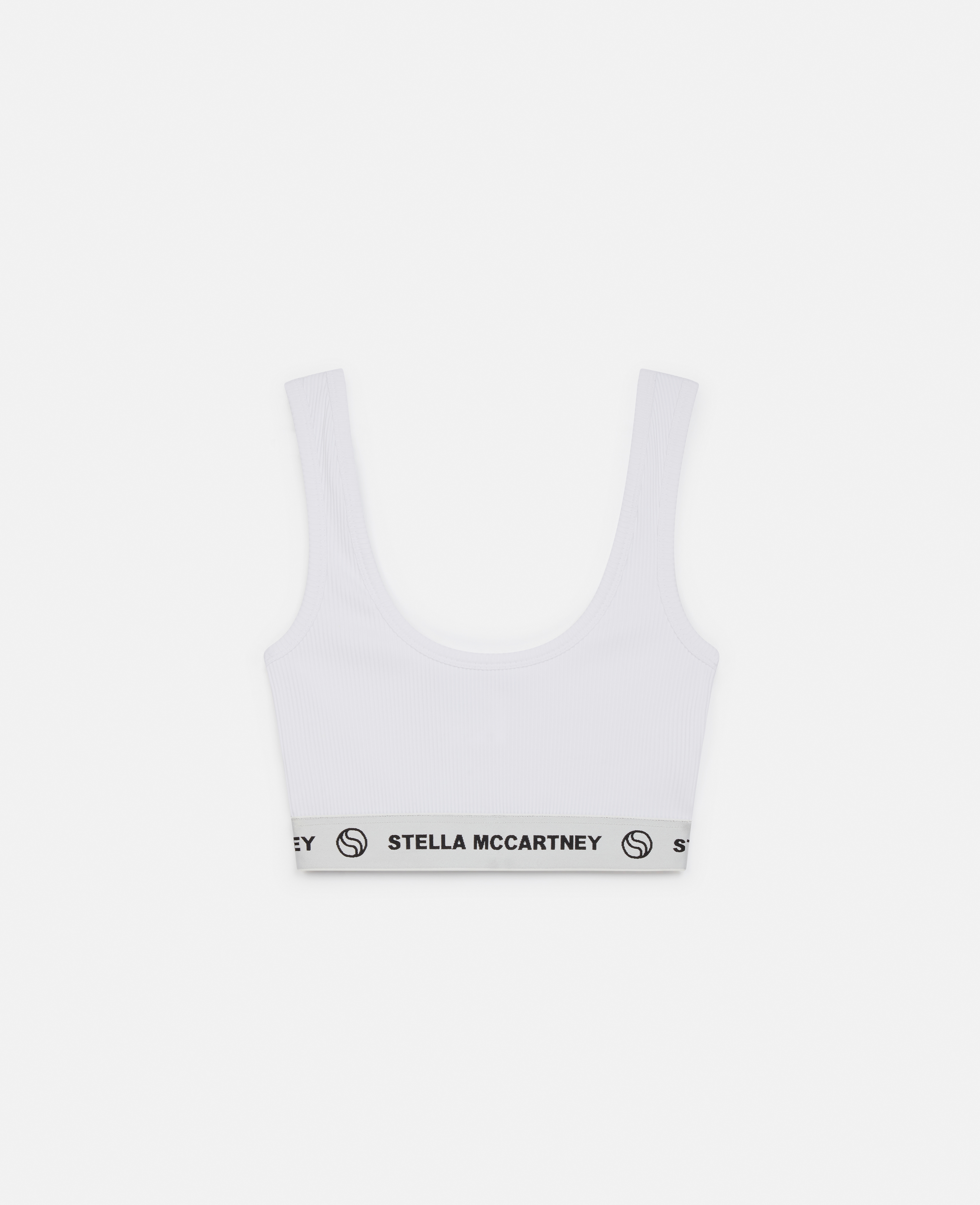 Stella Mccartney S-wave Tape Crop Top In Pure White