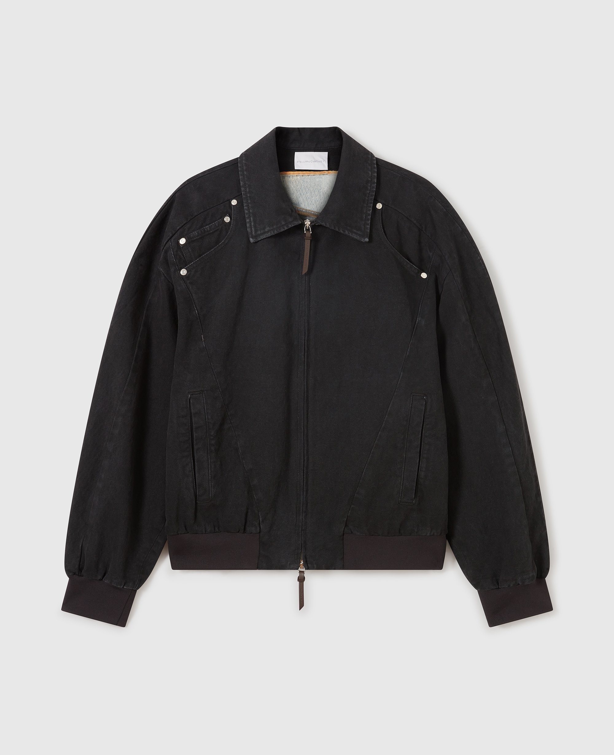 Stella Mccartney Patchwork Denim Jacket In Black