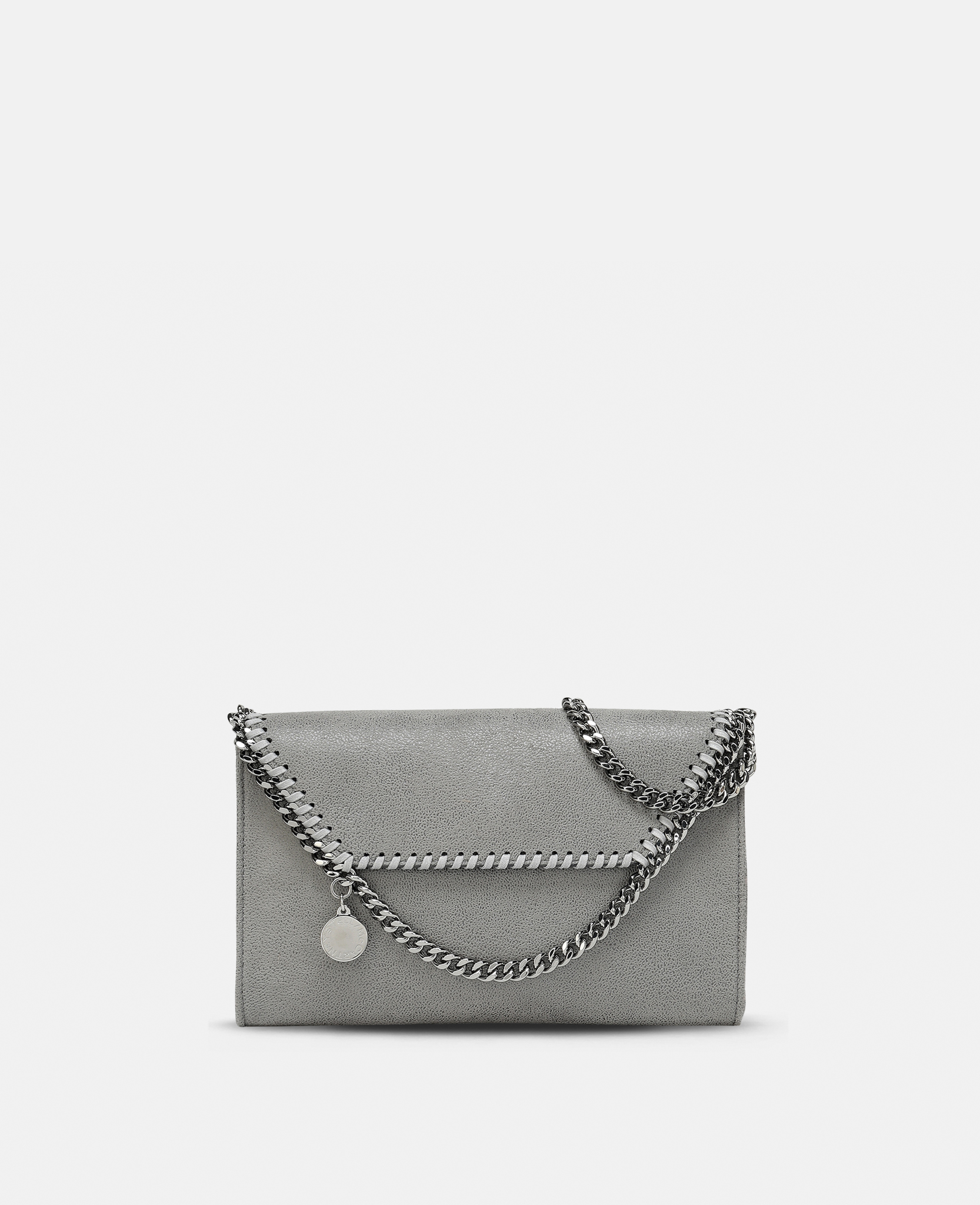 Stella Mccartney Falabella Wallet Crossbody Bag In Grey