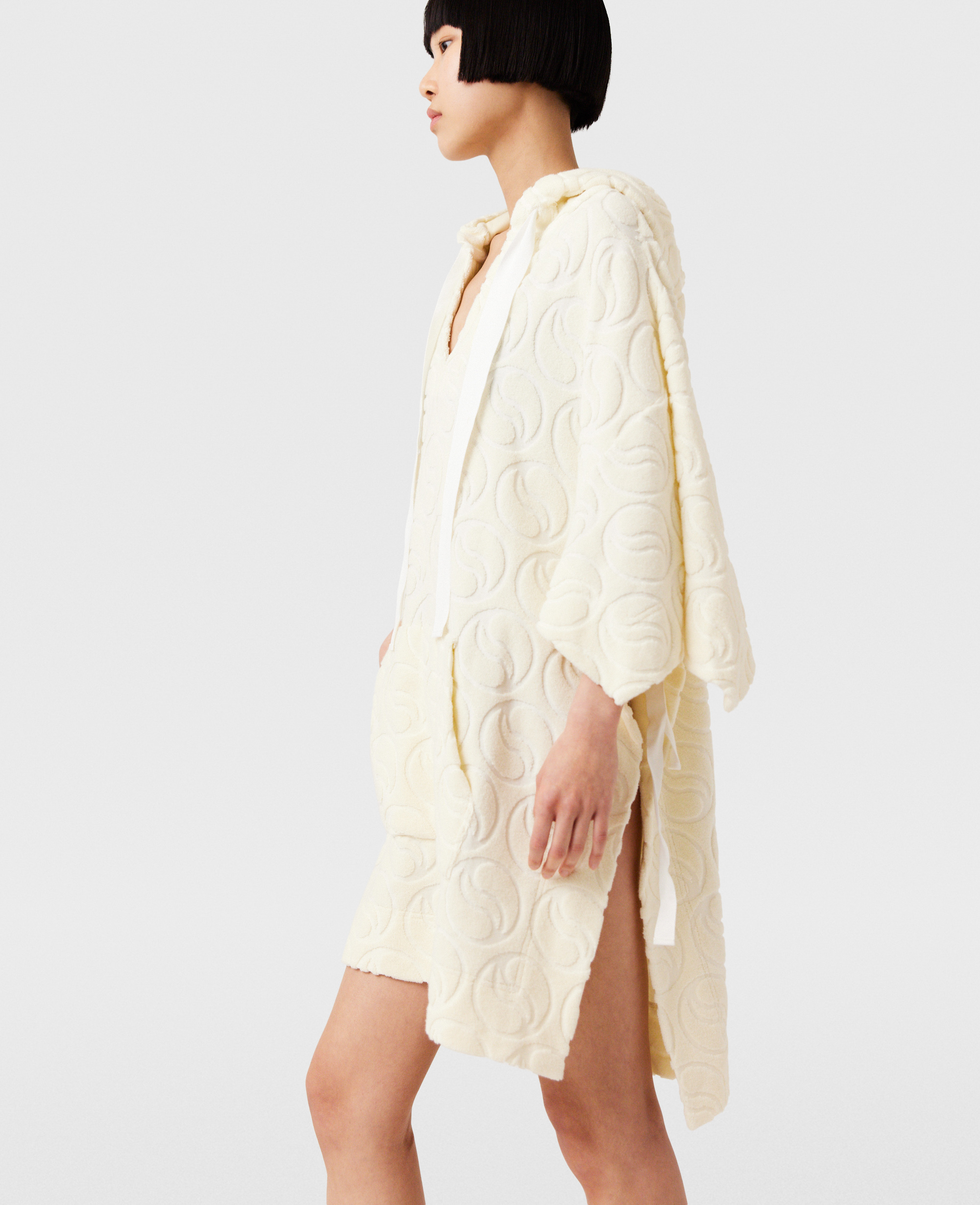 Stella McCartney – Towelling Hooded Mini Dress, Woman, NATURAL, Size: S
