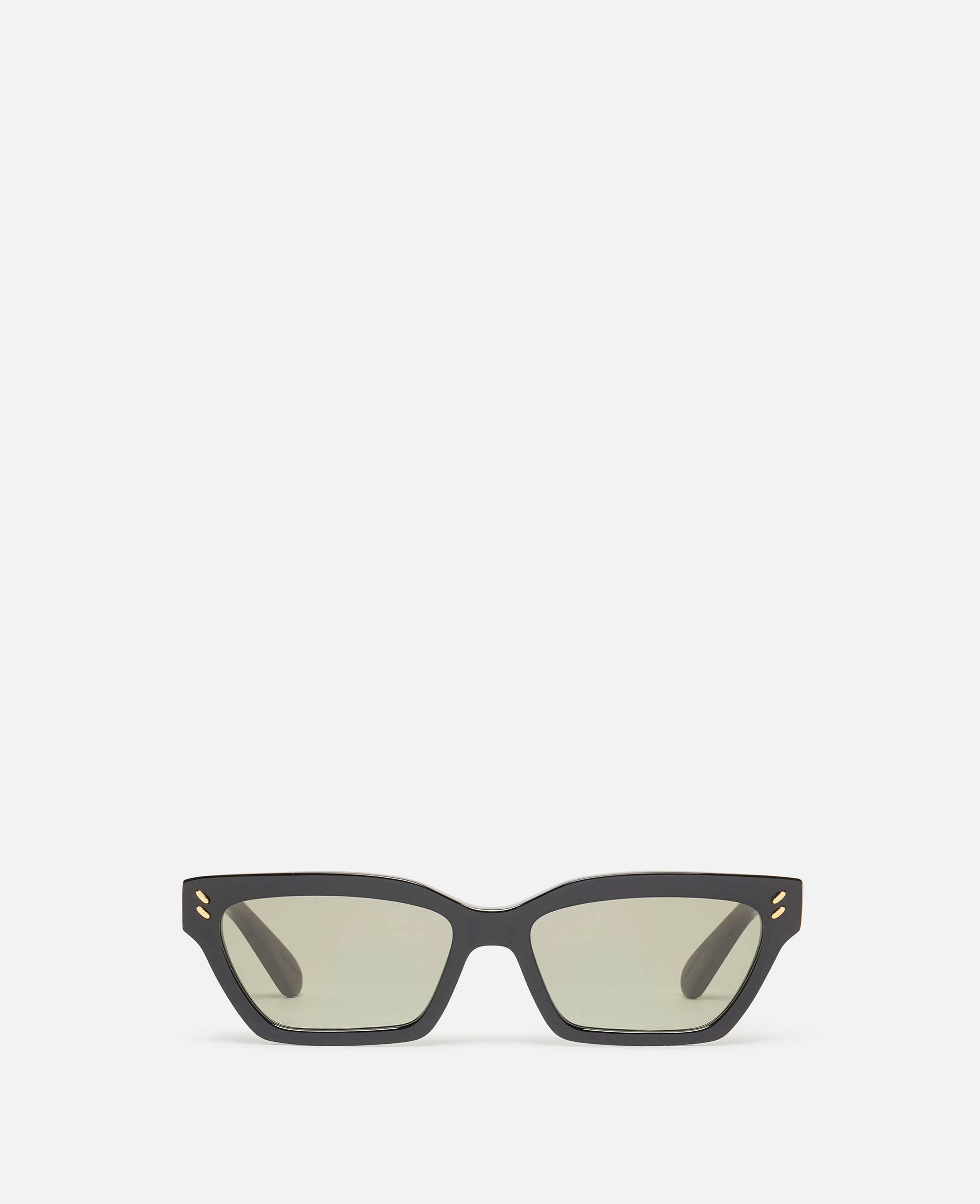 Stella Mccartney Runway Rectangular Cat-eye Sunglasses In Shiny Black