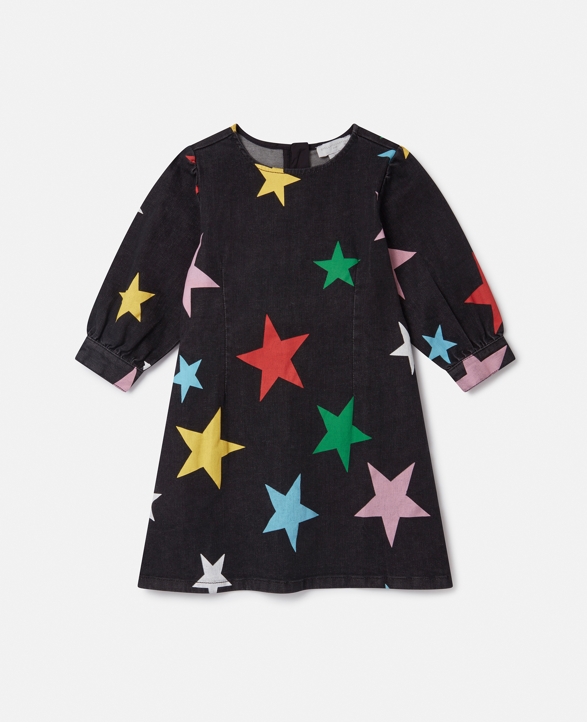 Shop Stella Mccartney Star Pattern Denim Dress In Multicolor