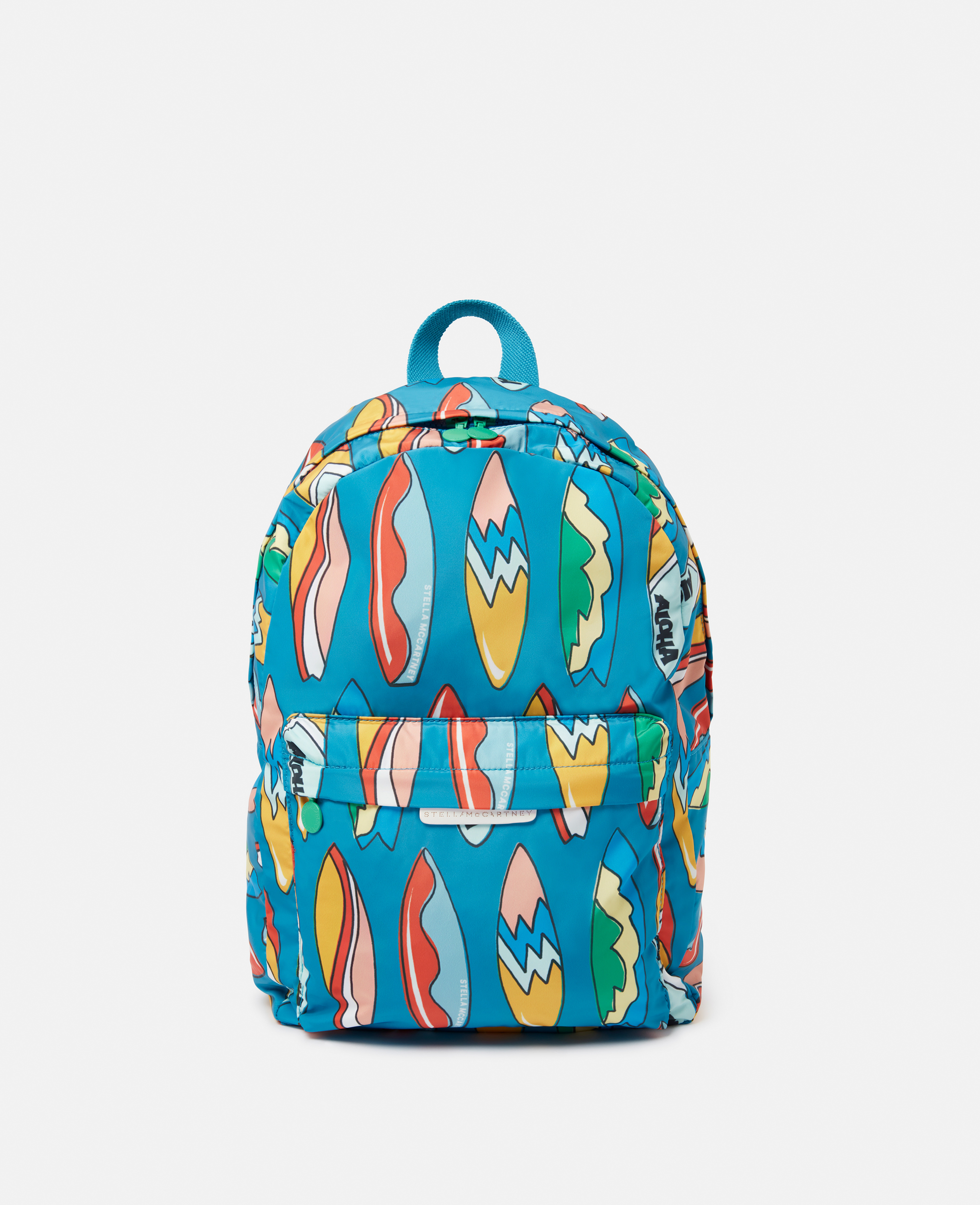 stella mccartney - sac à dos à imprimé planches de surf, femme, bleu multicolore
