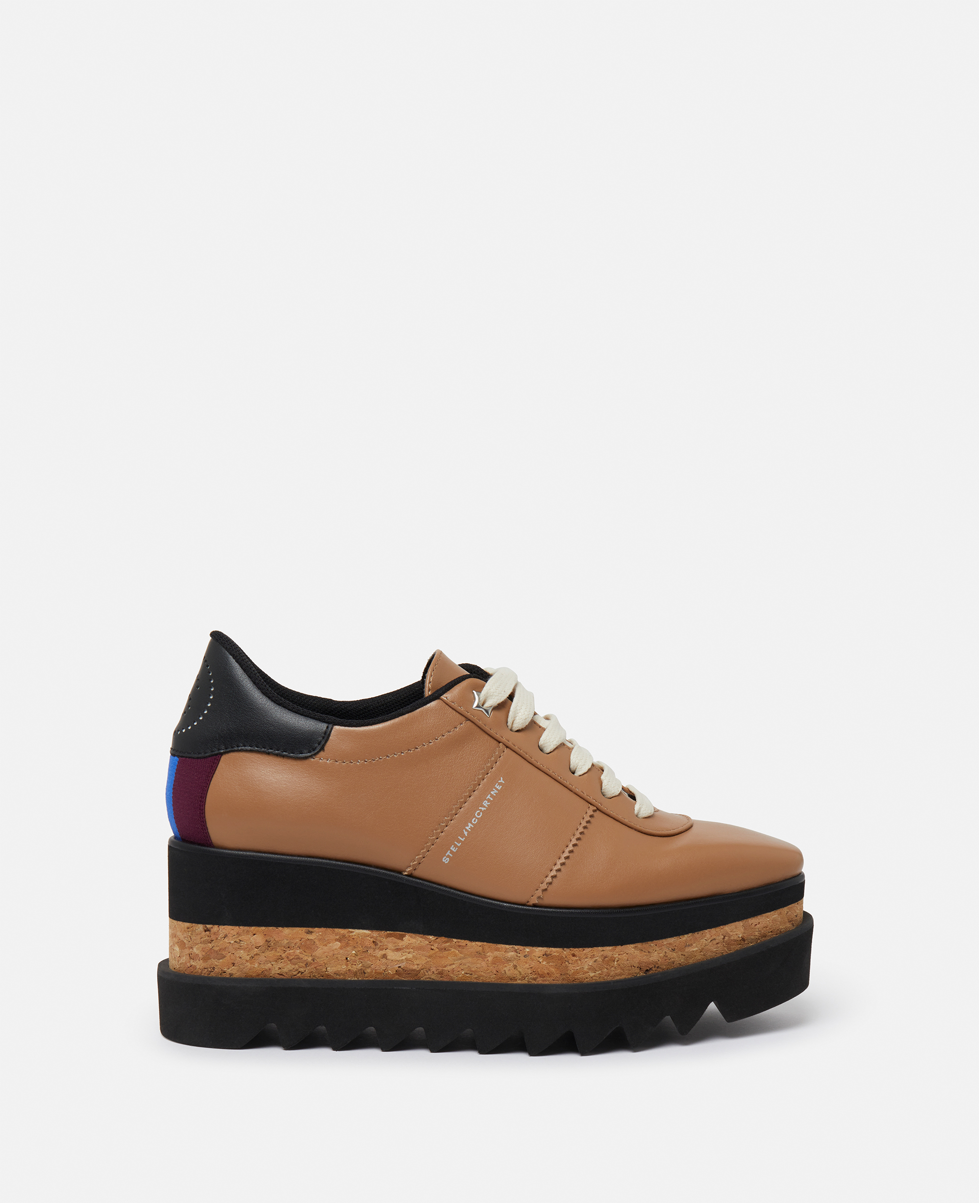 Shop Stella Mccartney Sneak-elyse Platform Sneakers In Brandy