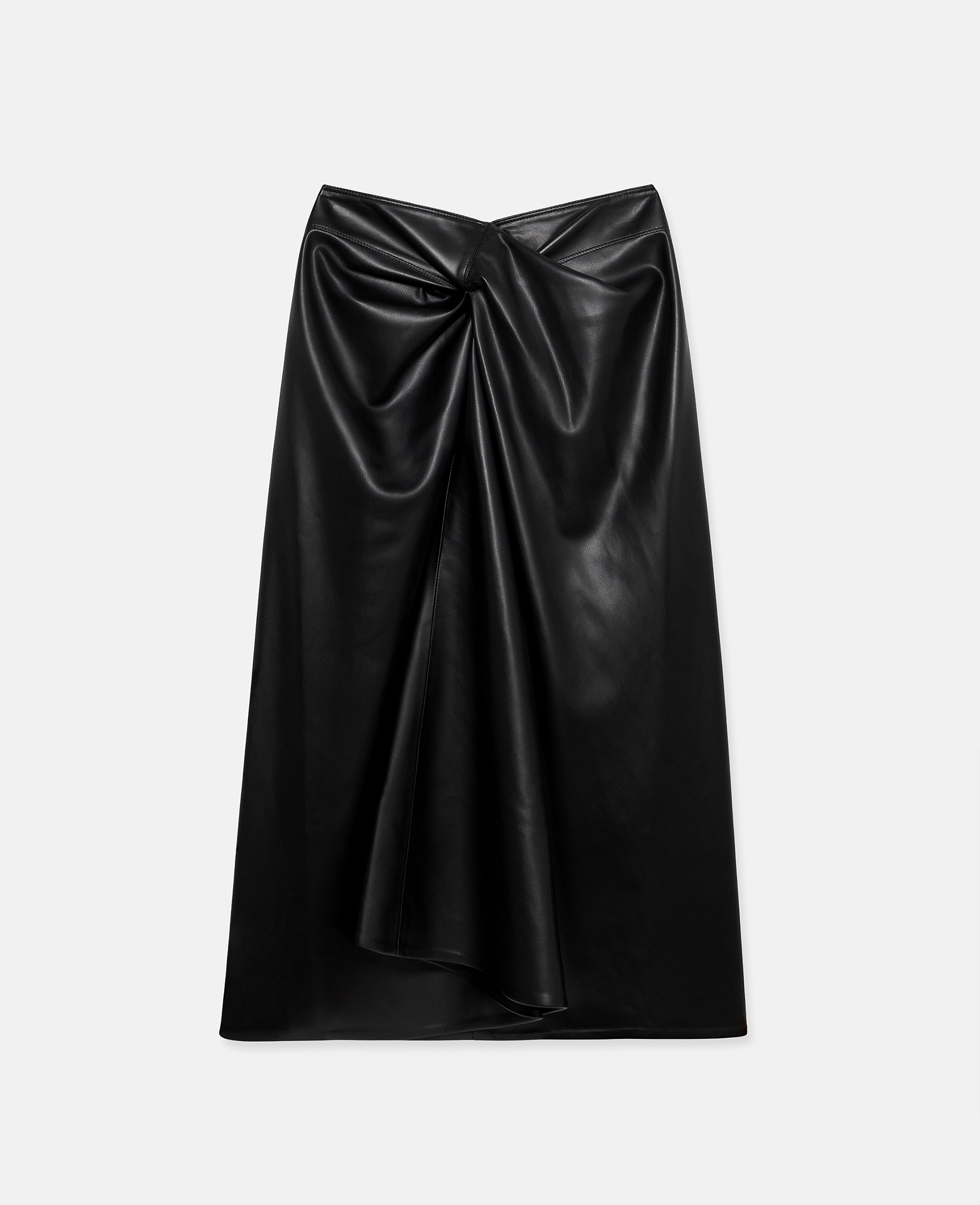 Stella Mccartney Alter Mat Knotted Midi Skirt In Black
