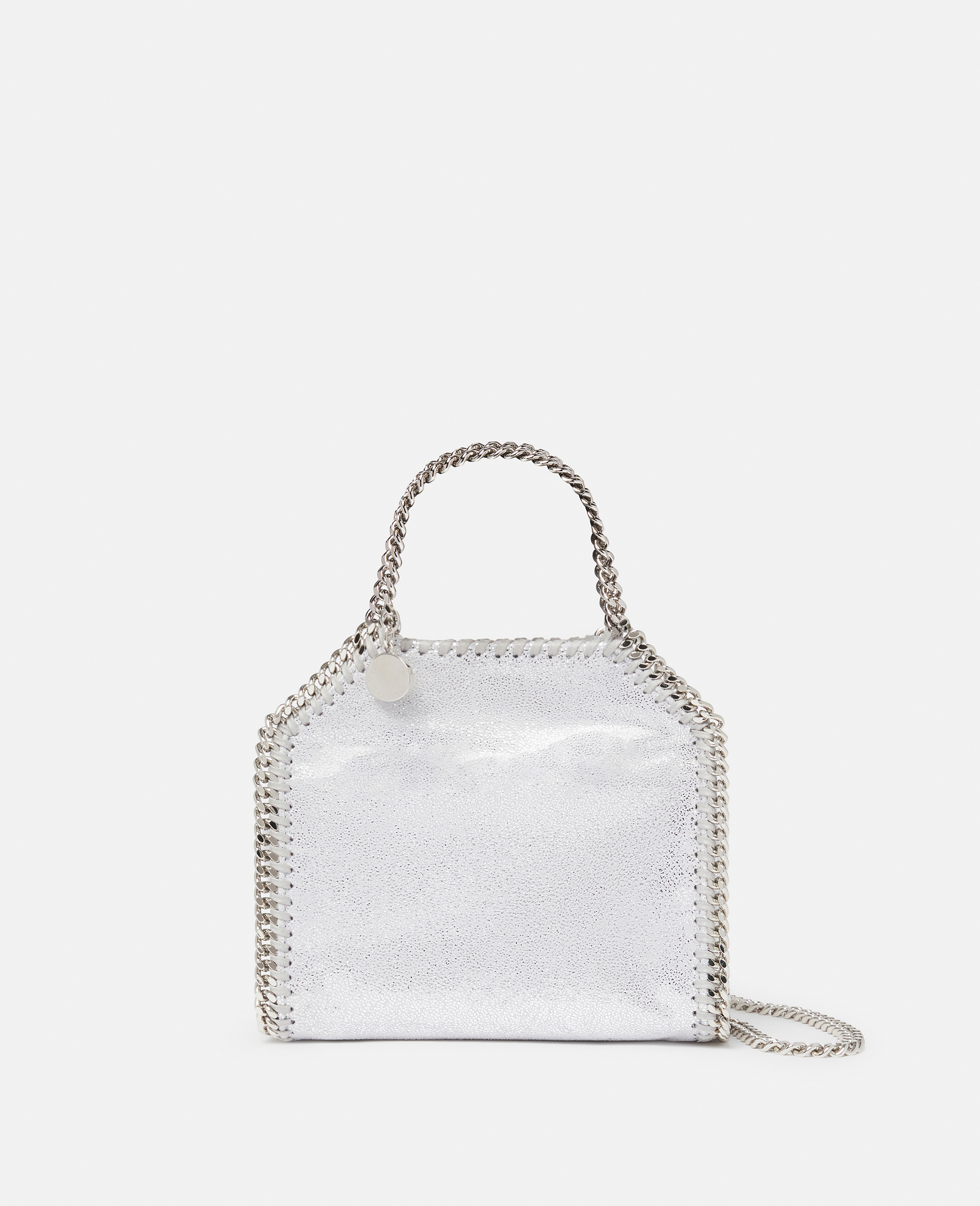 Stella Mccartney Falabella Tiny Tote Bag In Silver