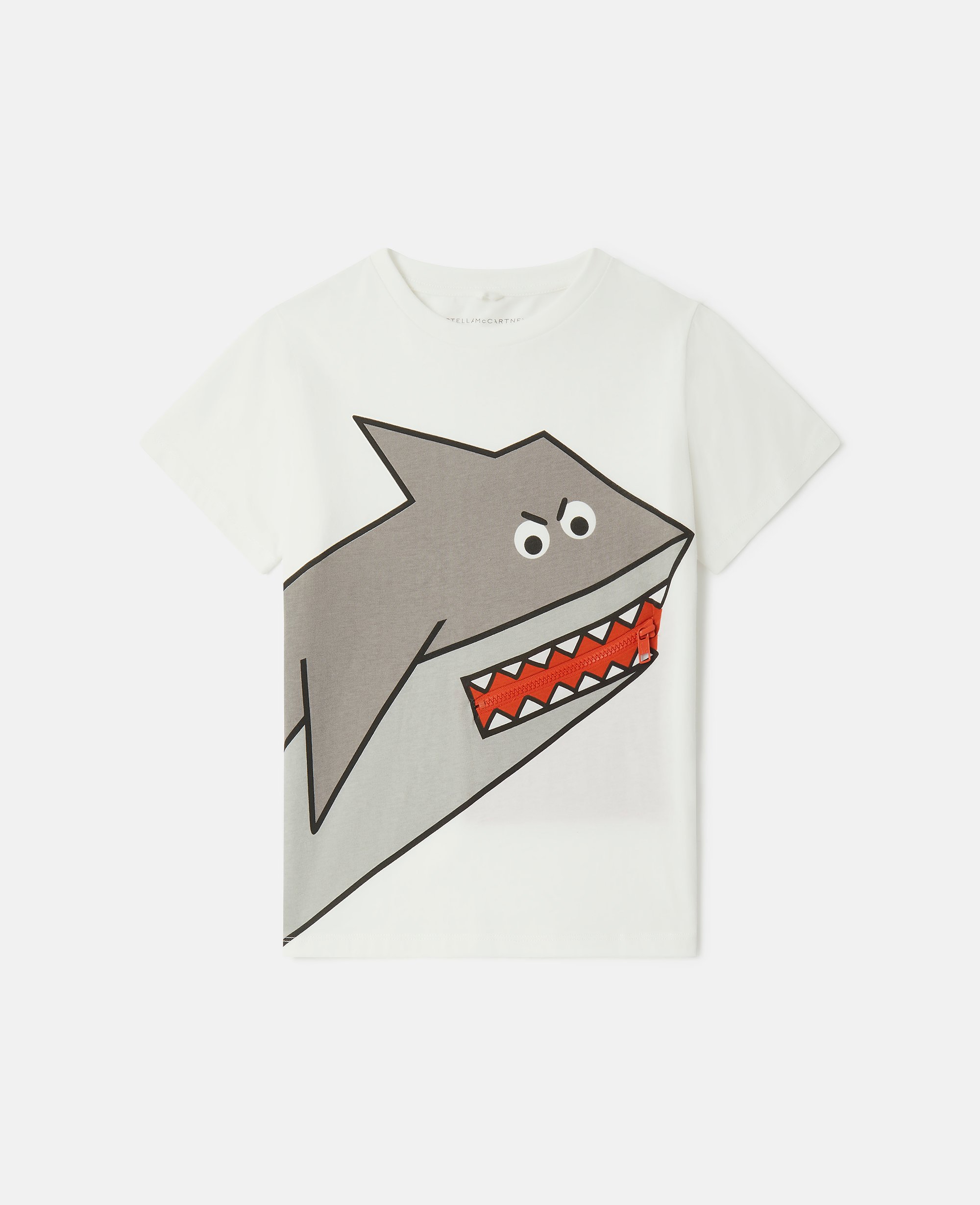 Stella Mccartney Kids' Shark Motif T-shirt In White