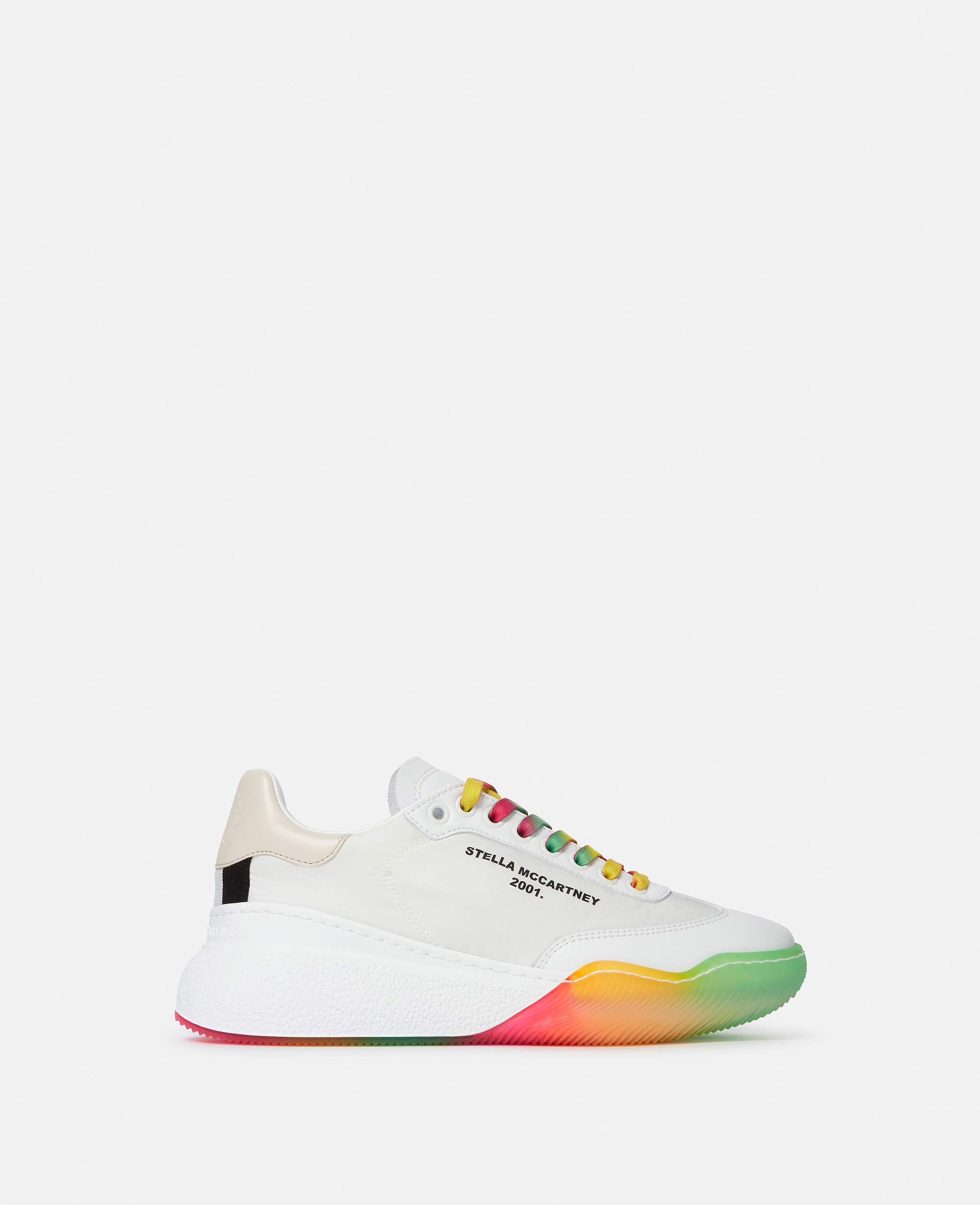 Stella Mccartney Loop Lace-up Sneakers In White Multi