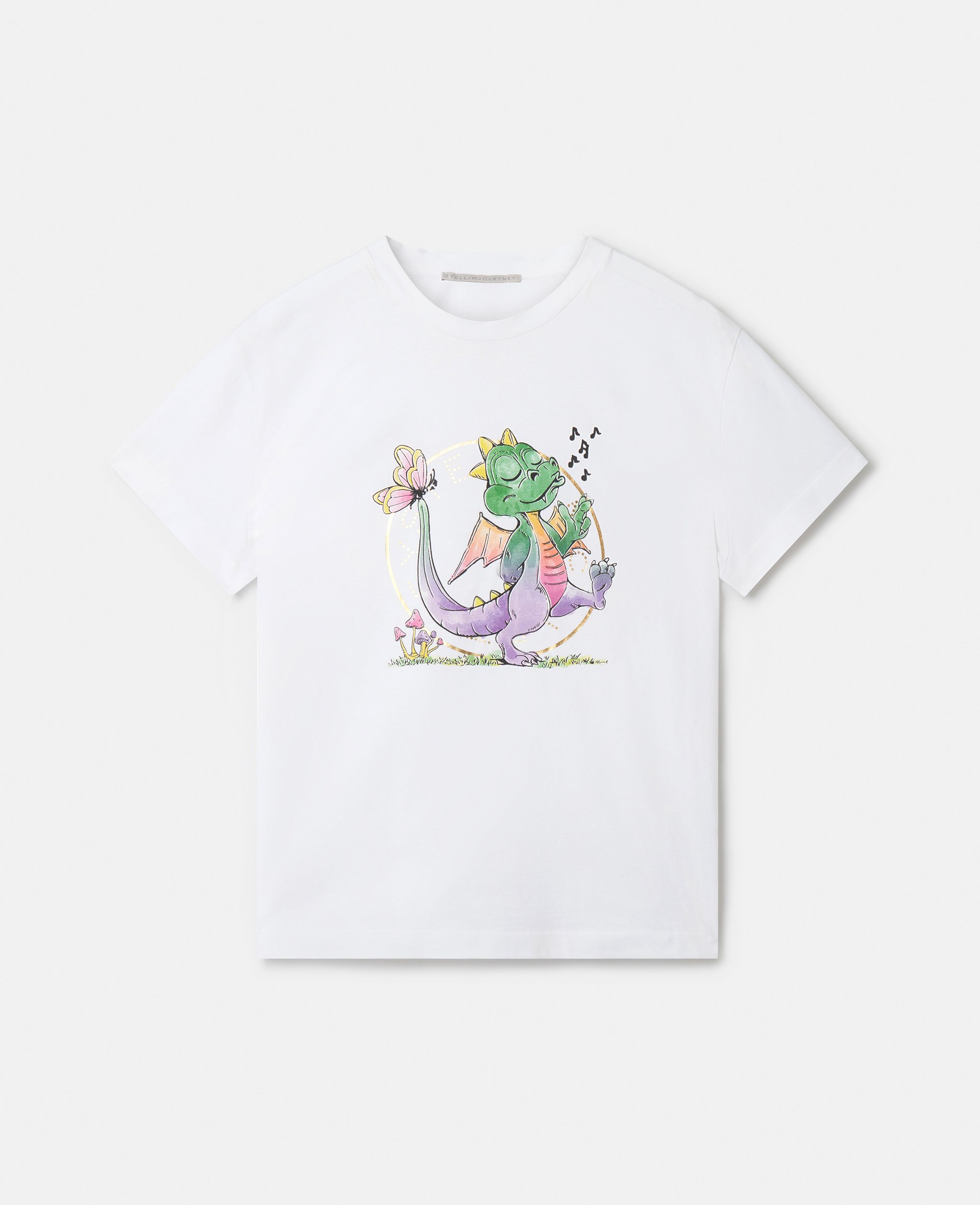 Stella McCartney – Year of the Dragon Print T-Shirt, Woman, Pure White, Size: XXS
