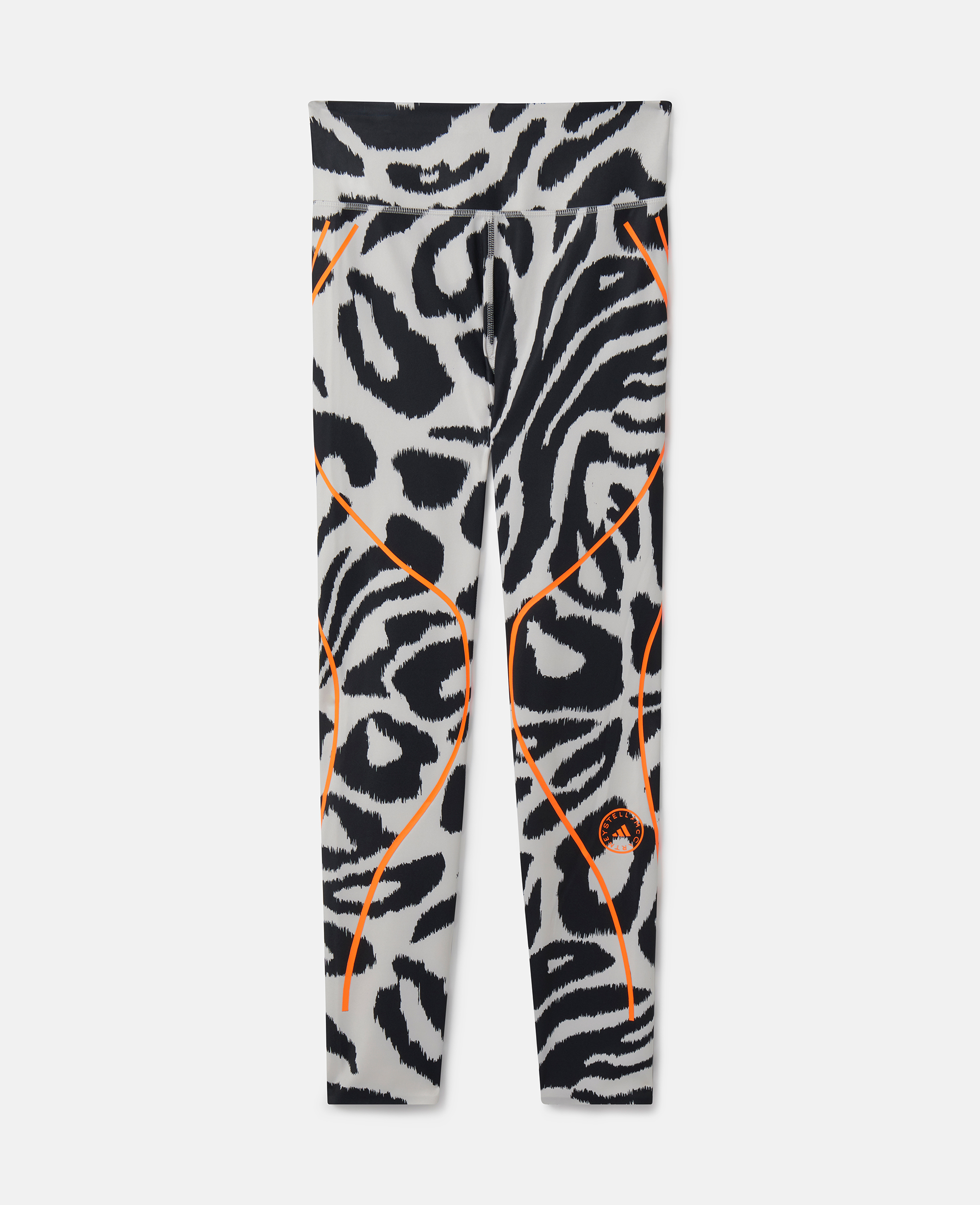 stella mccartney - legging de running truepace à imprimé léopard, femme, nacre craie/noir, taille: xl