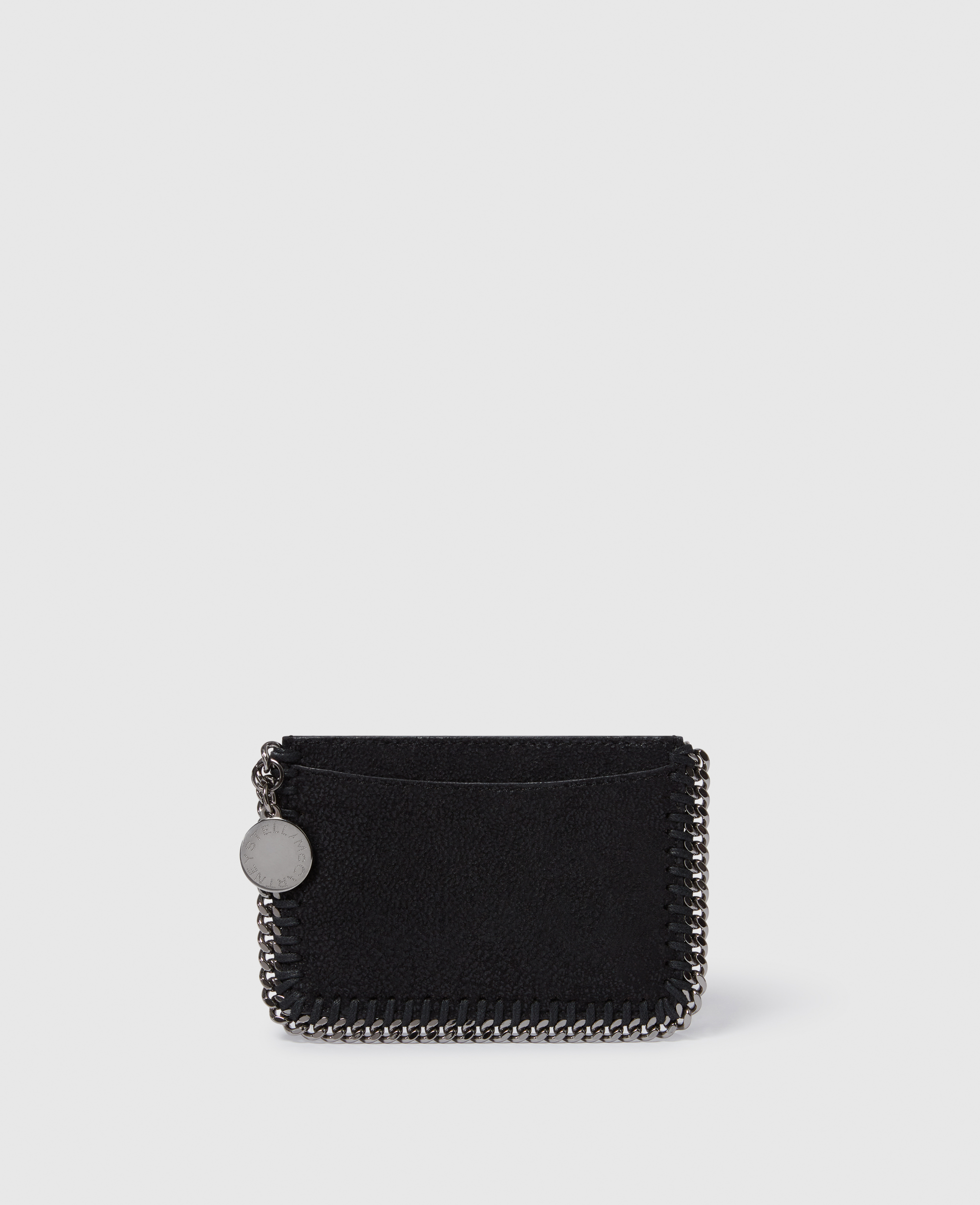 Stella Mccartney Falabella Zipper Cardholder In Black