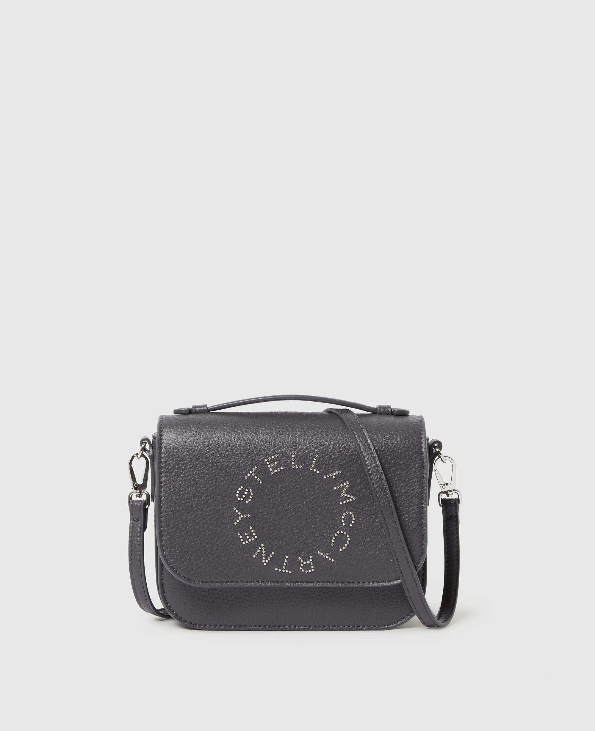 Stella McCartney - Borsa Messenger a Tracolla con Logo, Donna, Grigio scuro
