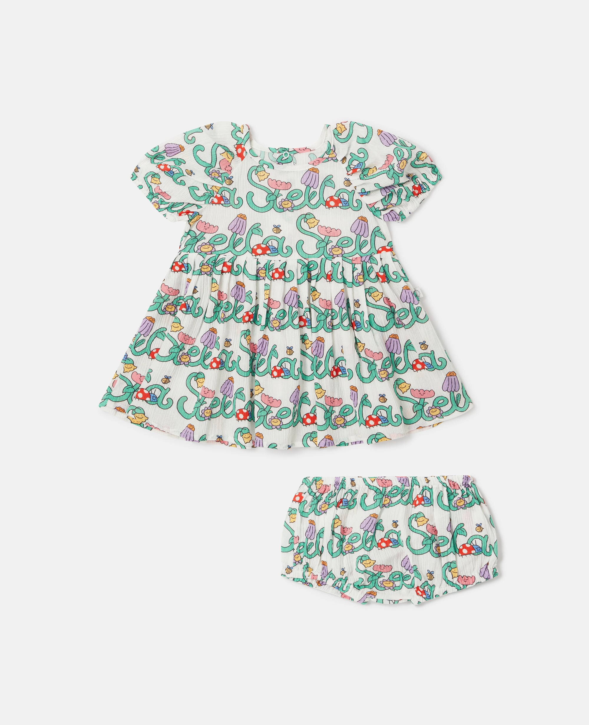 Stella McCartney - Stella Vine Print Dress and Bloomers Set, Woman, Ivory/Multicolour, Size: 6m
