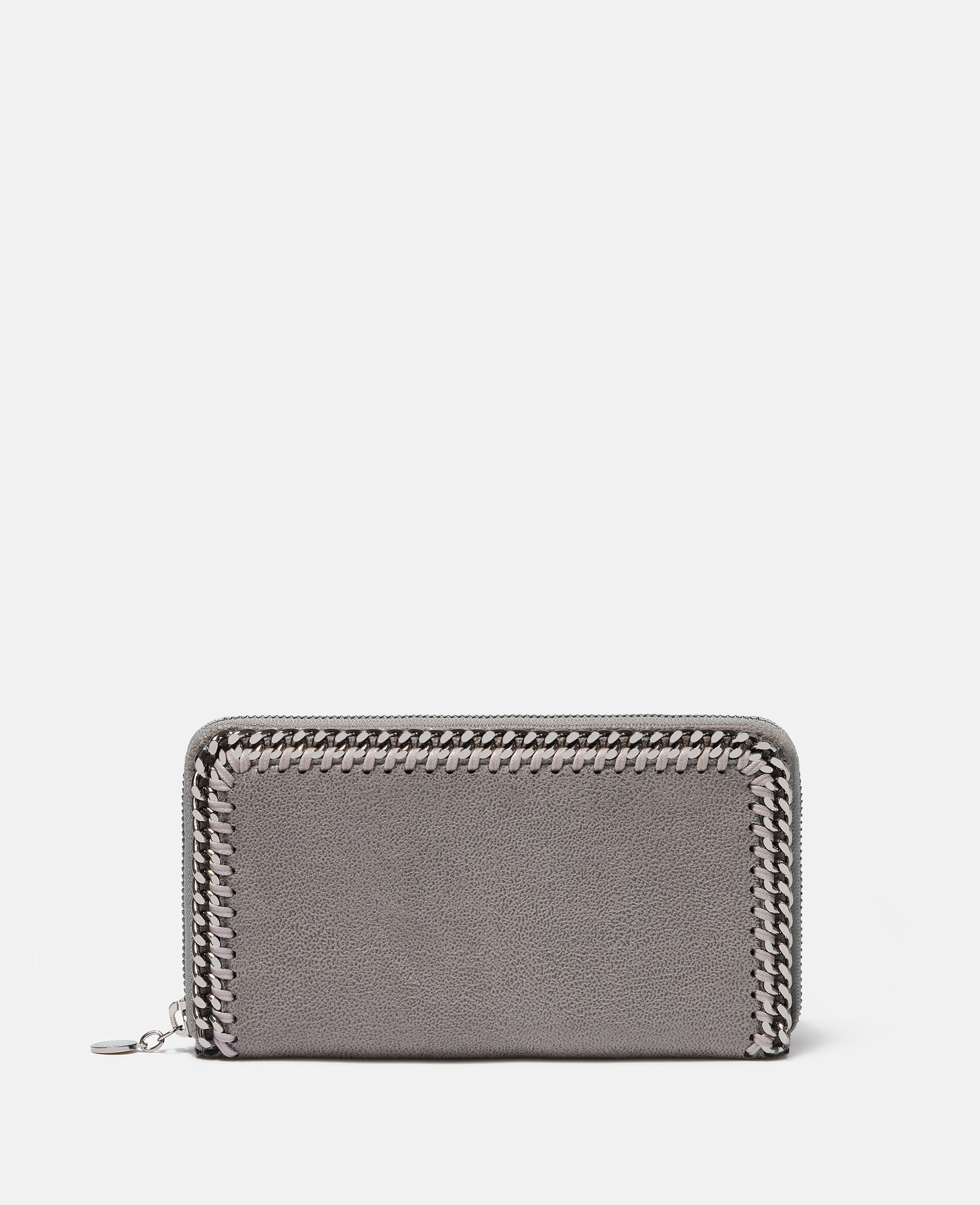 Stella Mccartney Falabella Zip Continental Wallet In Grey