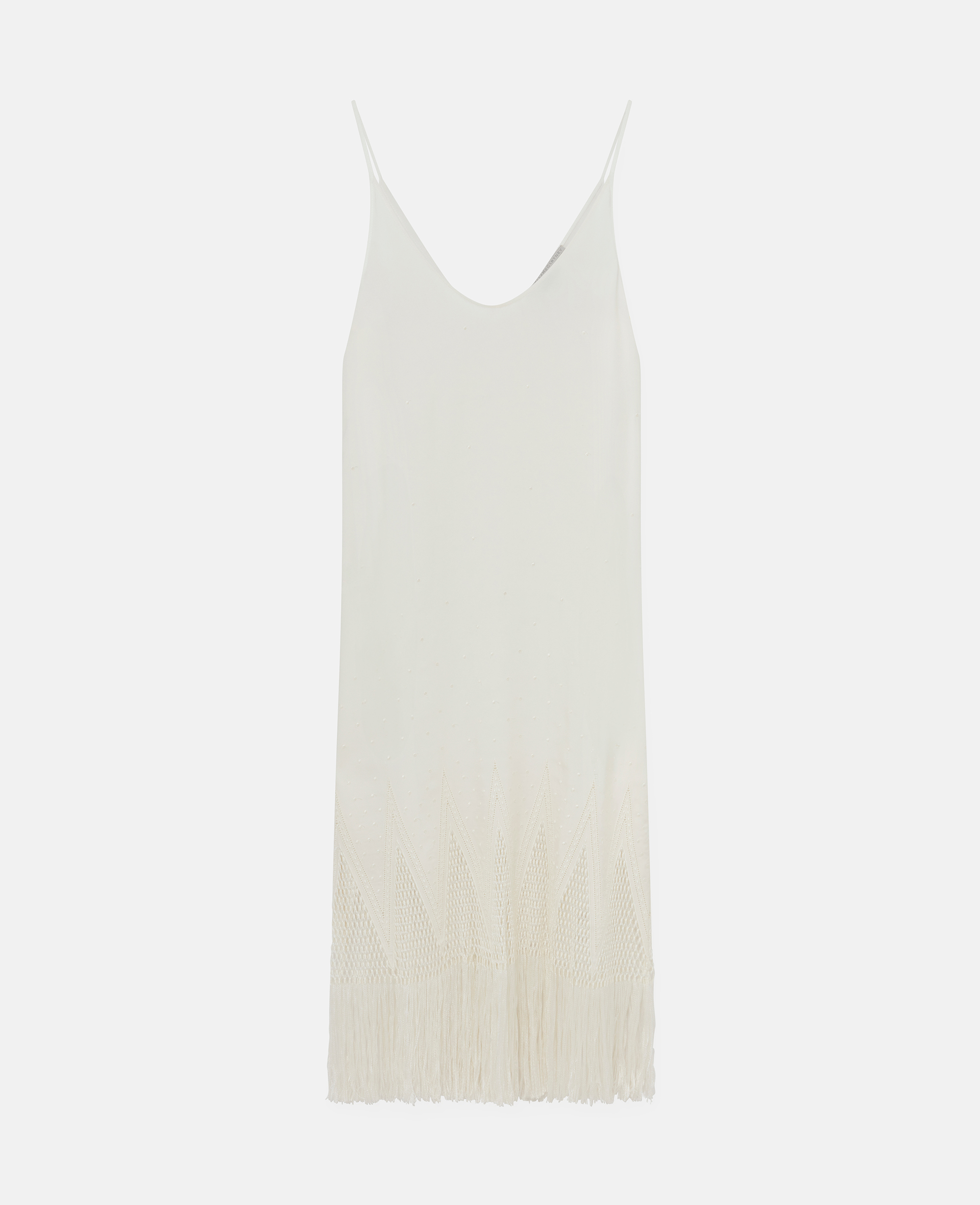 Stella McCartney – Open-Knit Fringe Midi Dress, Woman, CREAM, Size: 38