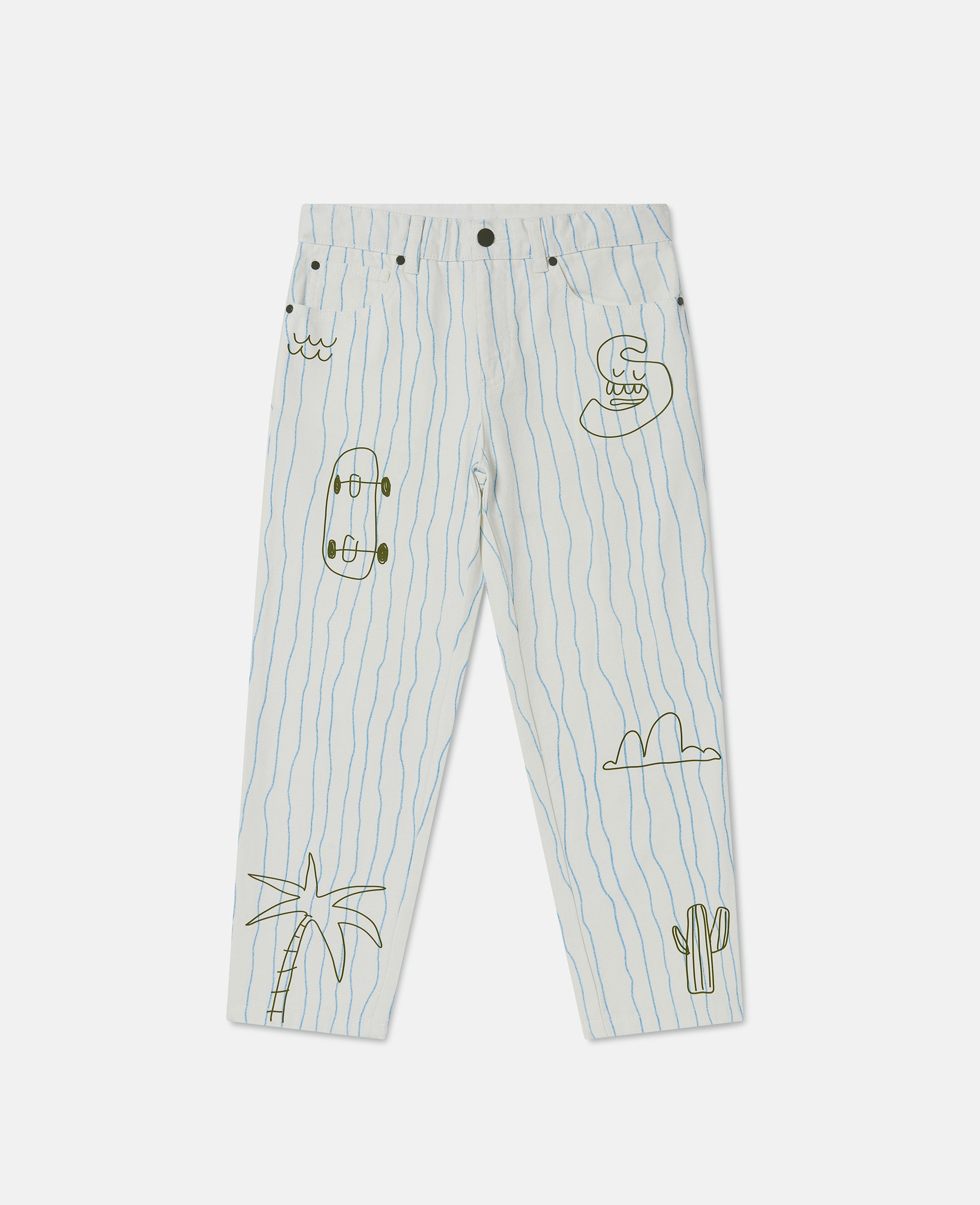 Skateboard Print Jeans, , Size: 6 - Stella McCartney - Modalova