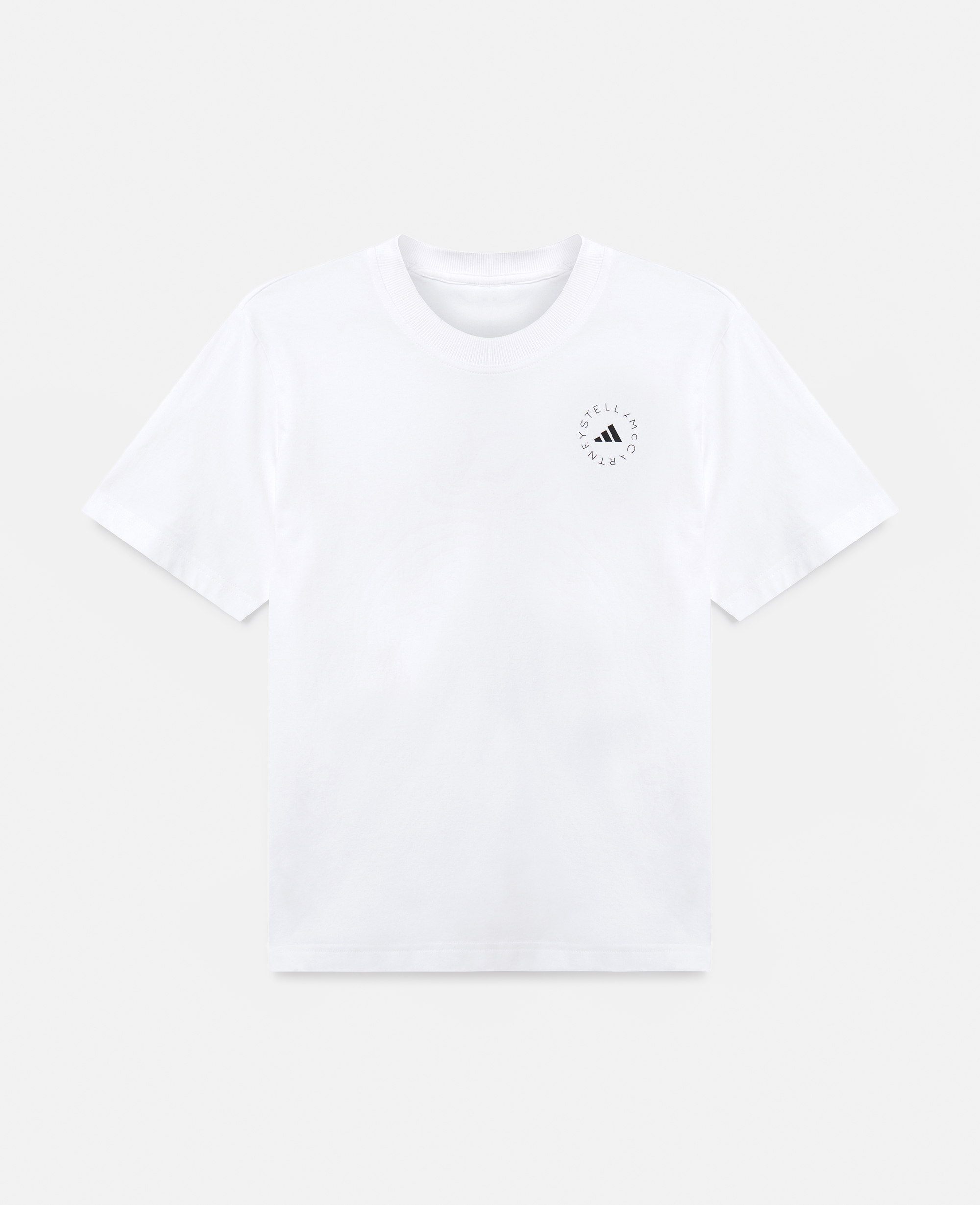 stella mccartney - truecasuals logo t-shirt, woman, white, size: xs
