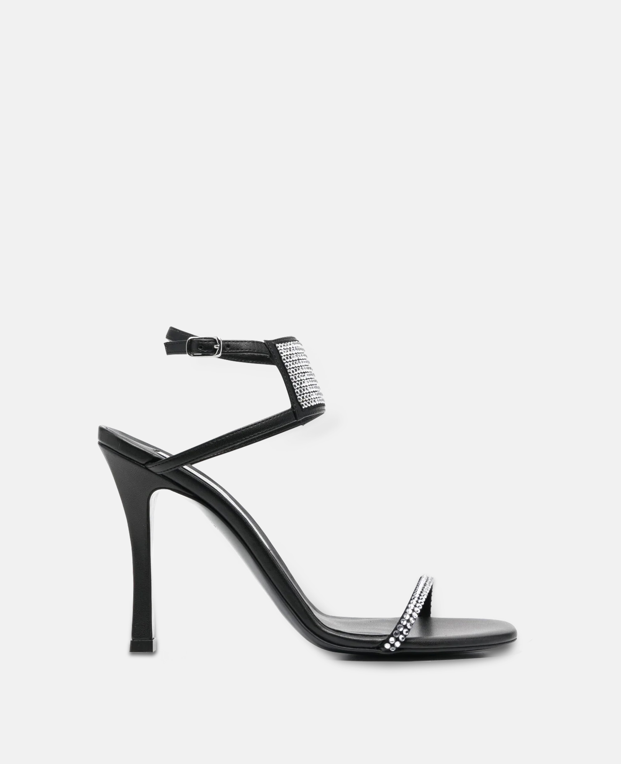 Stella Mccartney Stella 100 Crystal Stiletto Sandals In Black