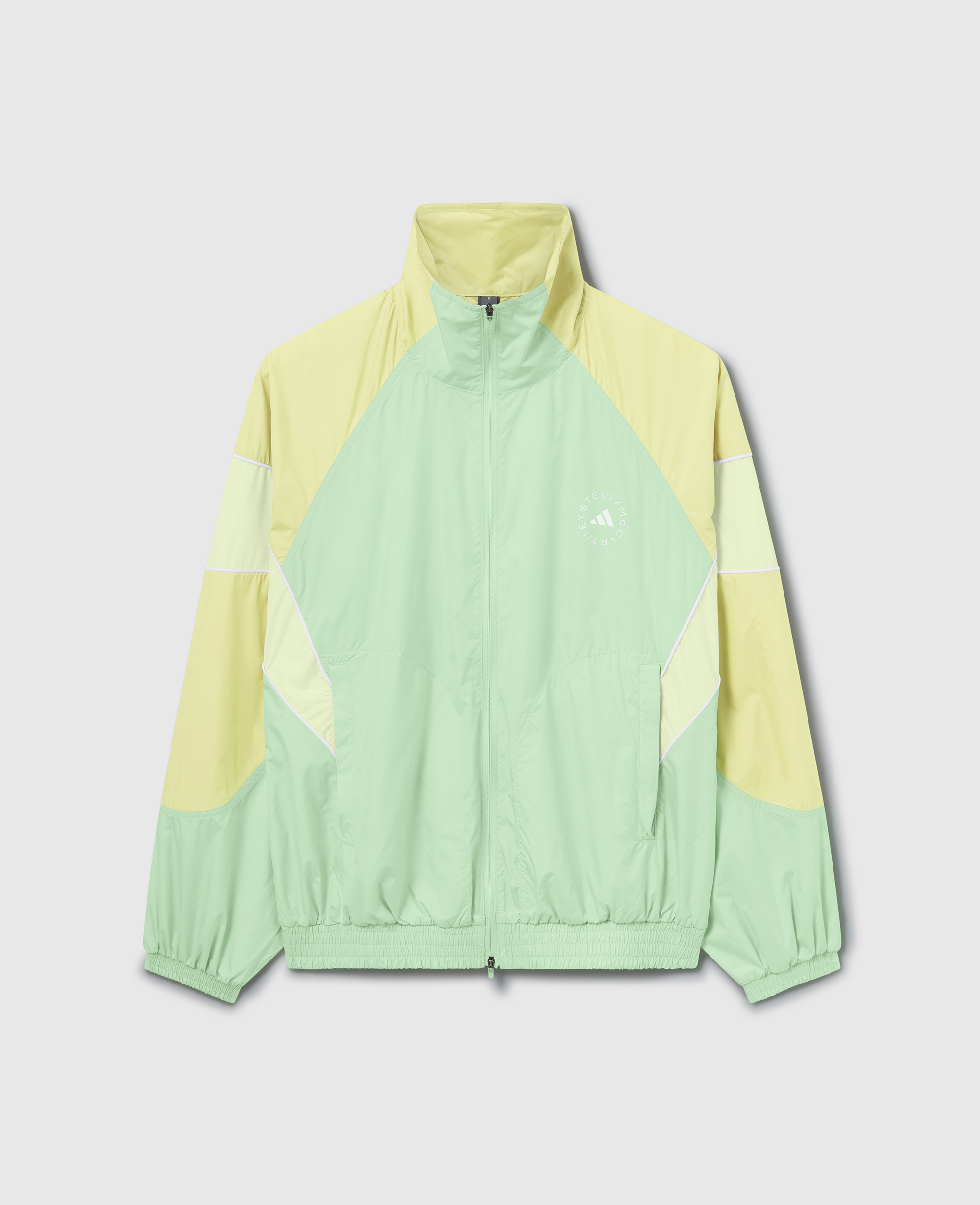 Stella Mccartney Truelife Woven Track Jacket In Glow Green/halo Green Gold