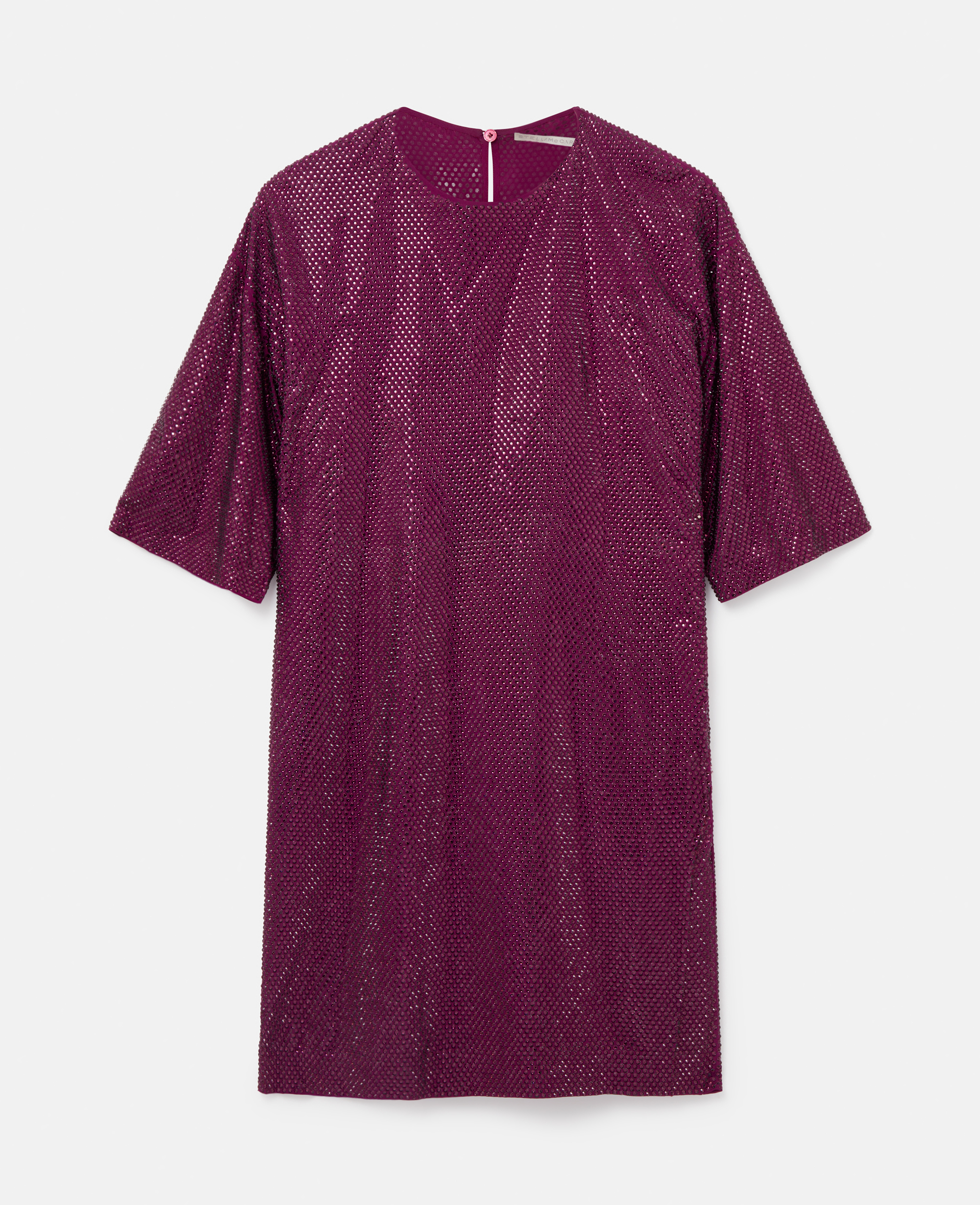 Stella Mccartney Crystal Embellished Mini Dress In Amethyst
