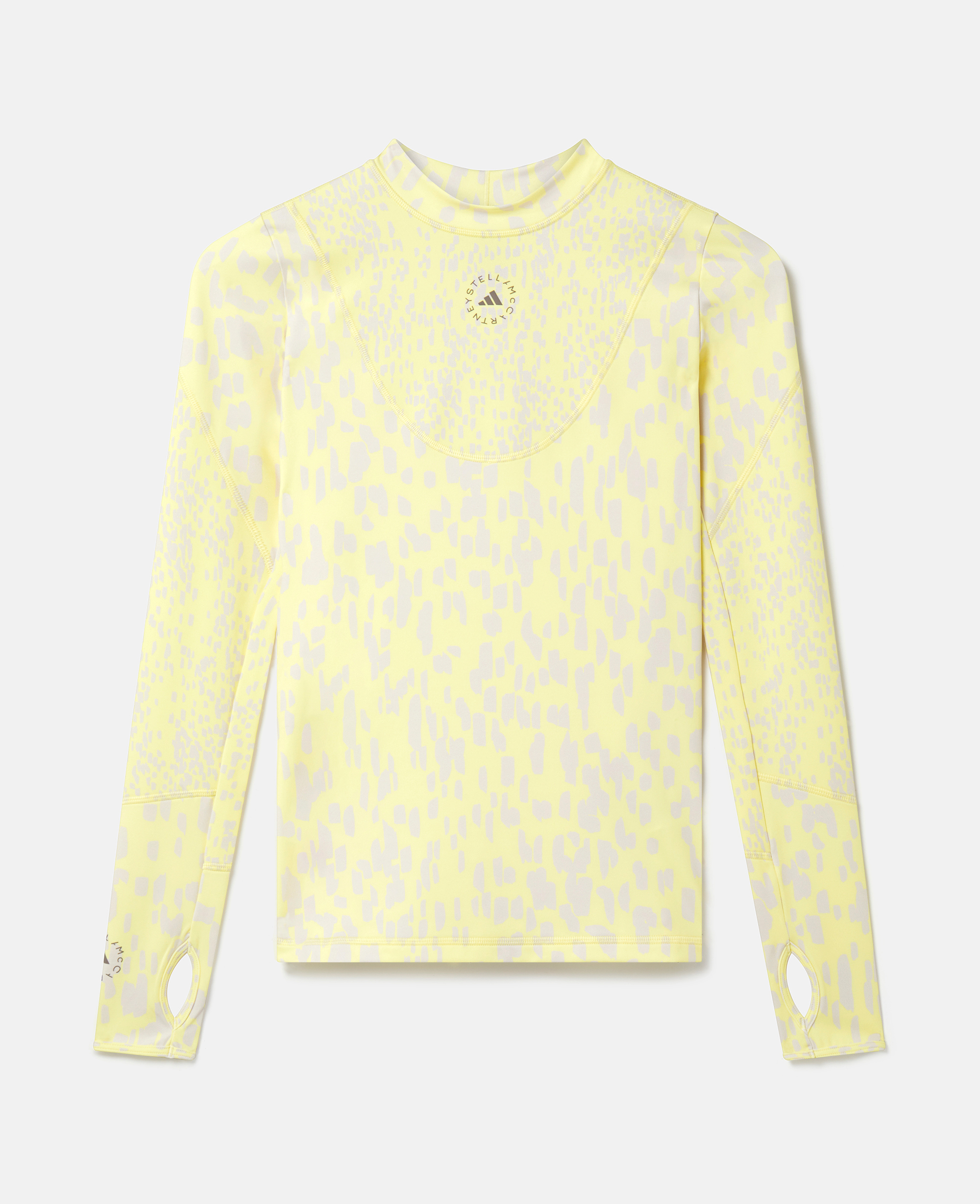 Stella Mccartney Truepurpose Training Long Sleeve Top In Blush Yellow/chalk Pearl
