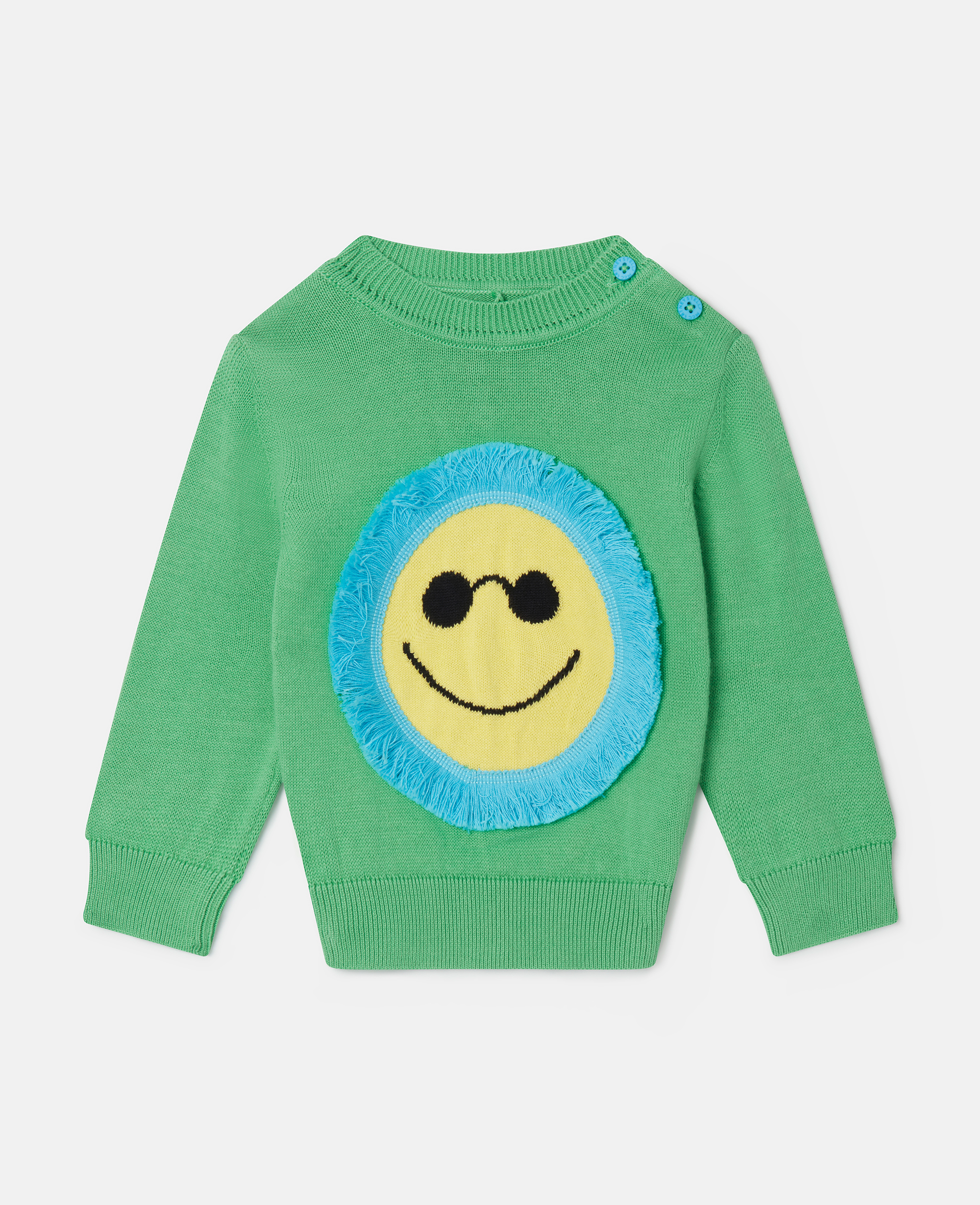 Stella Mccartney Kids' Fringed Sunshine Sweatshirt In Green