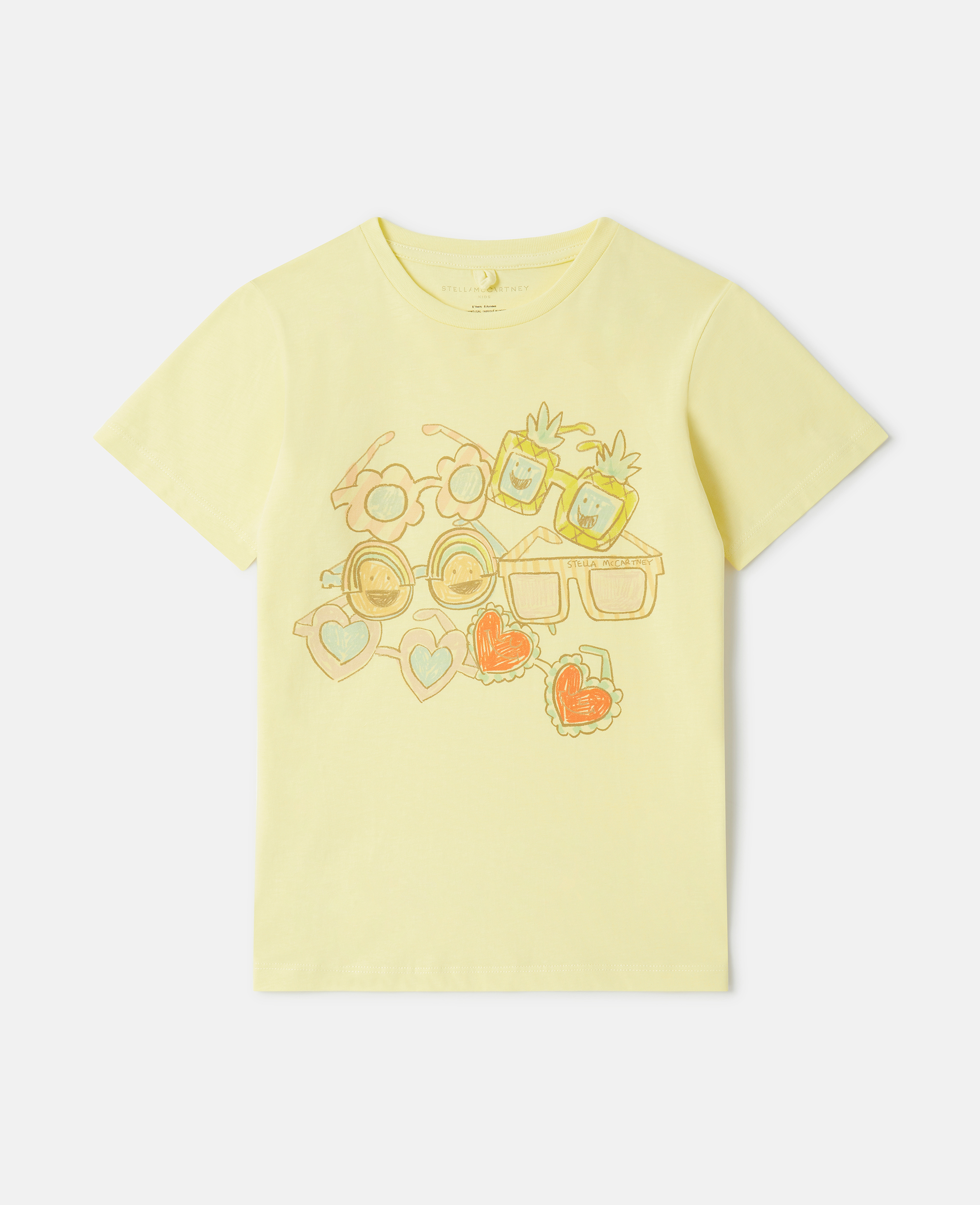 Stella Mccartney Kids' Sunglasses Doodle T-shirt In Yellow