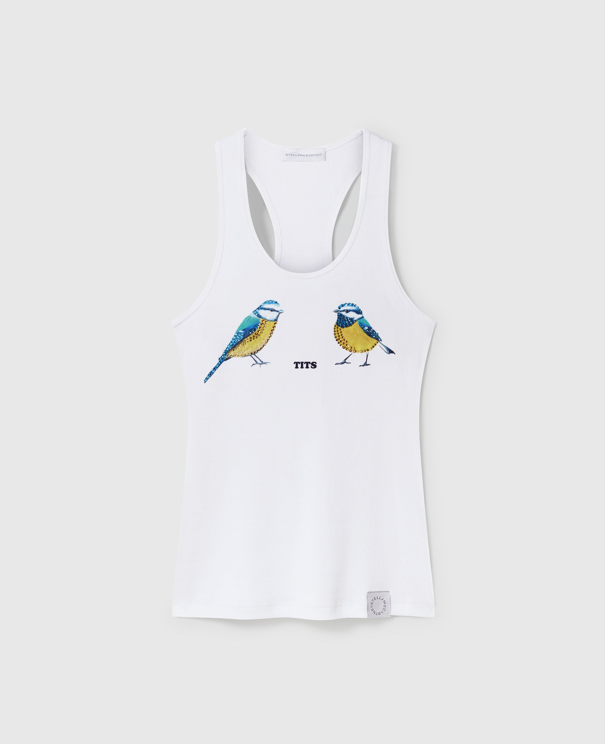 Stella McCartney - Blue Tits Graphic Tank Top, , Size: XXS