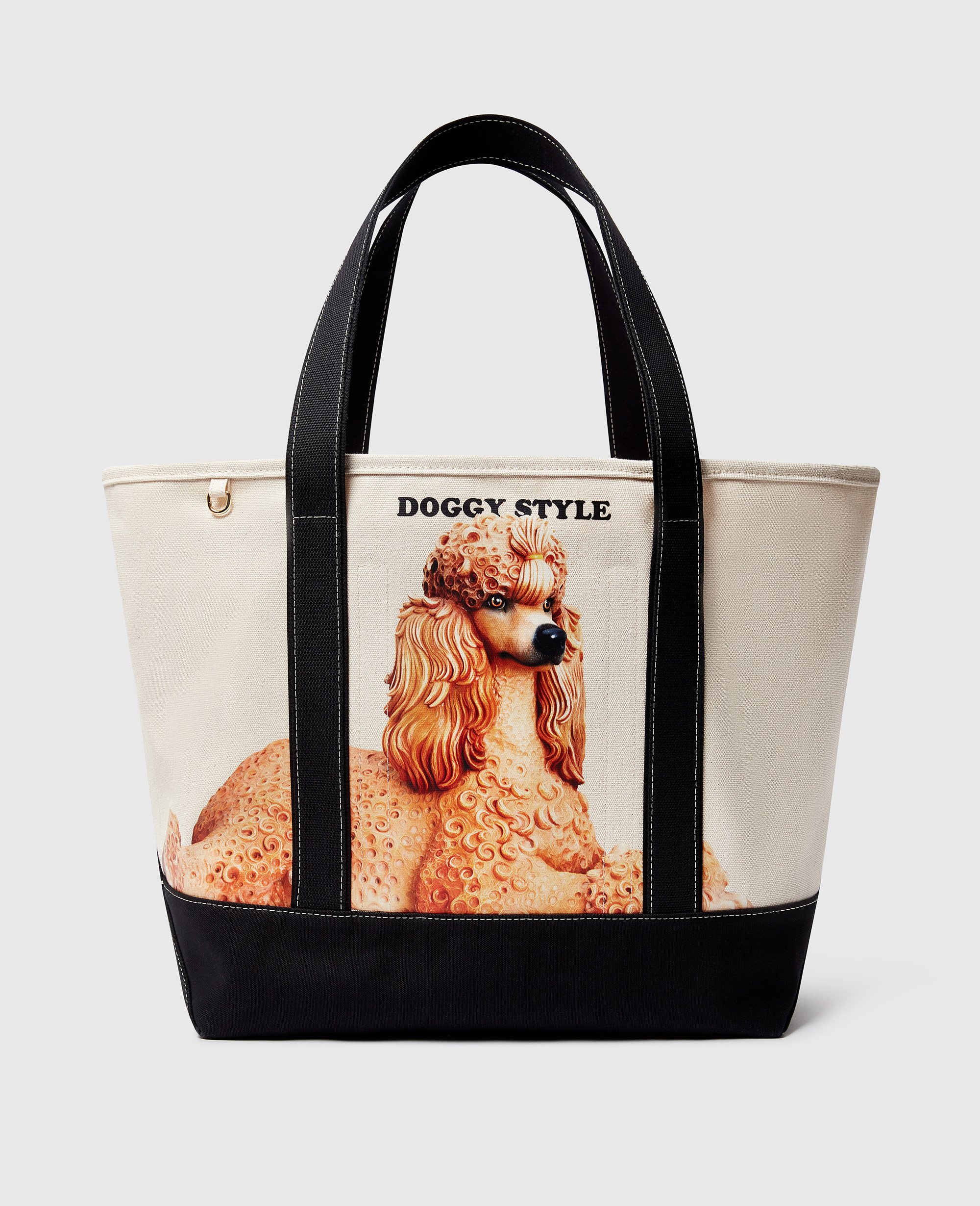 Stella McCartney - Jeff Koons Doggy Style Tote Bag, Woman, Ivory/Black