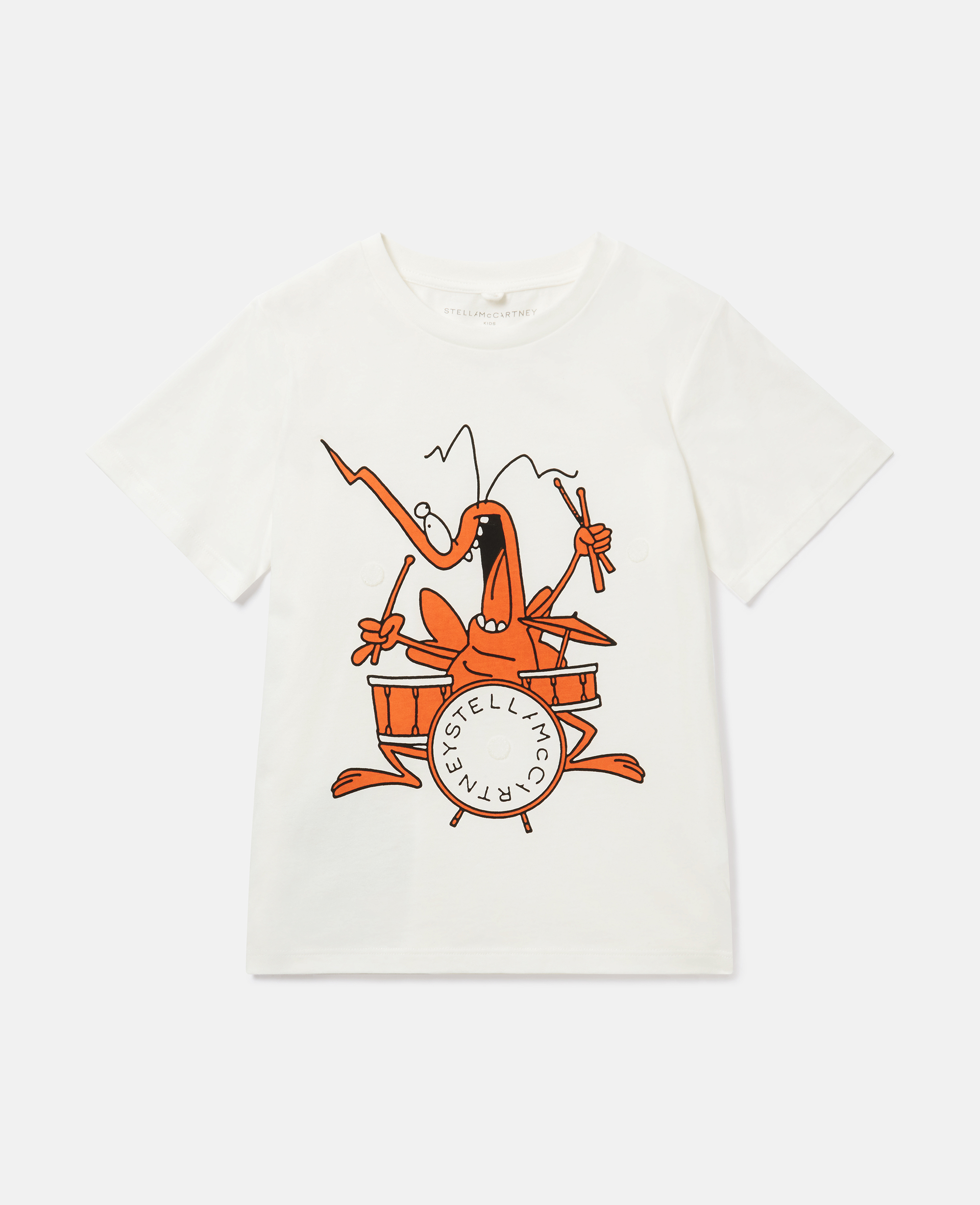 Stella McCartney - Bug Band Graphic T-Shirt, Woman, Ivory, Size: 6