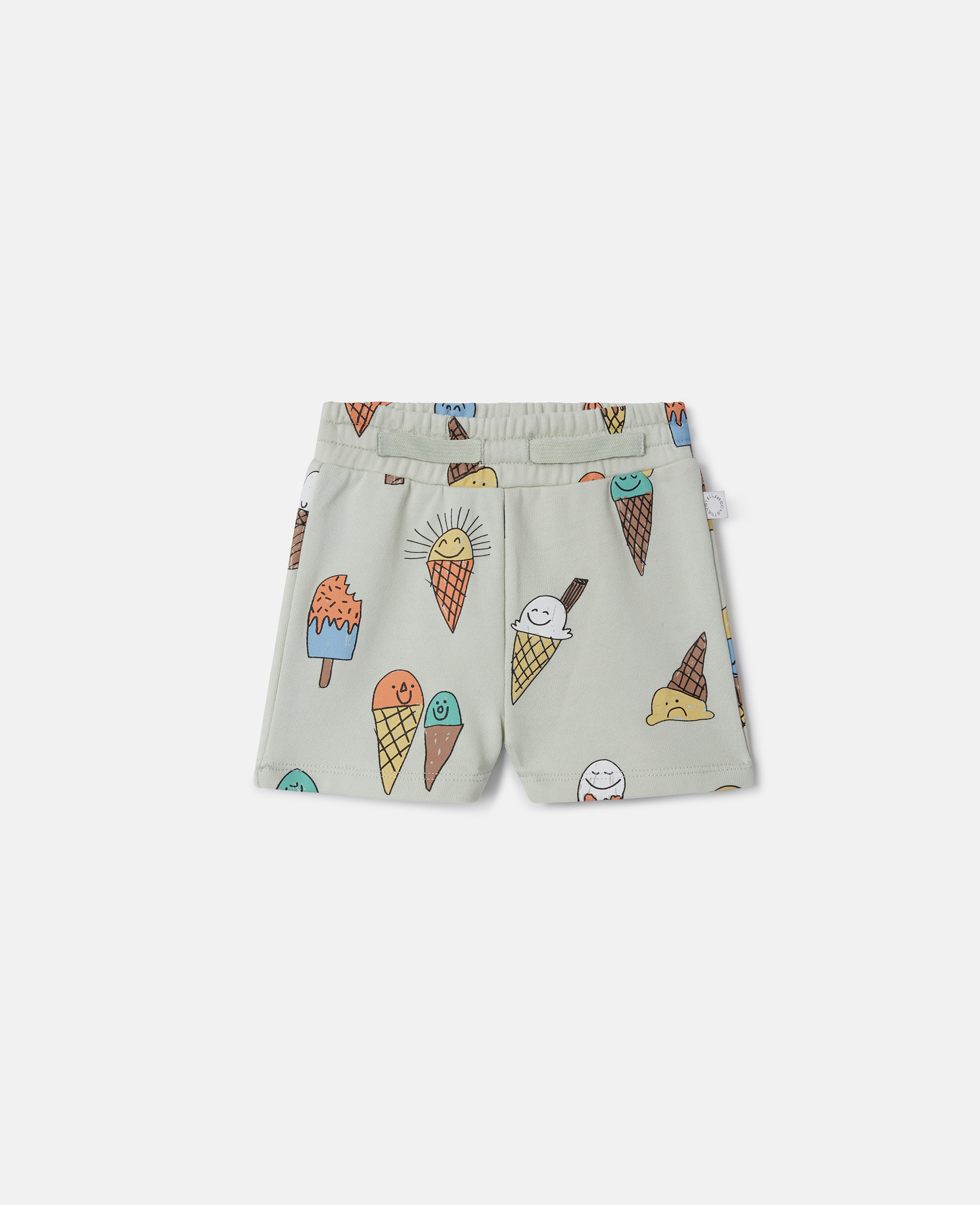 Stella Mccartney Ice Cream Print Shorts In Gray