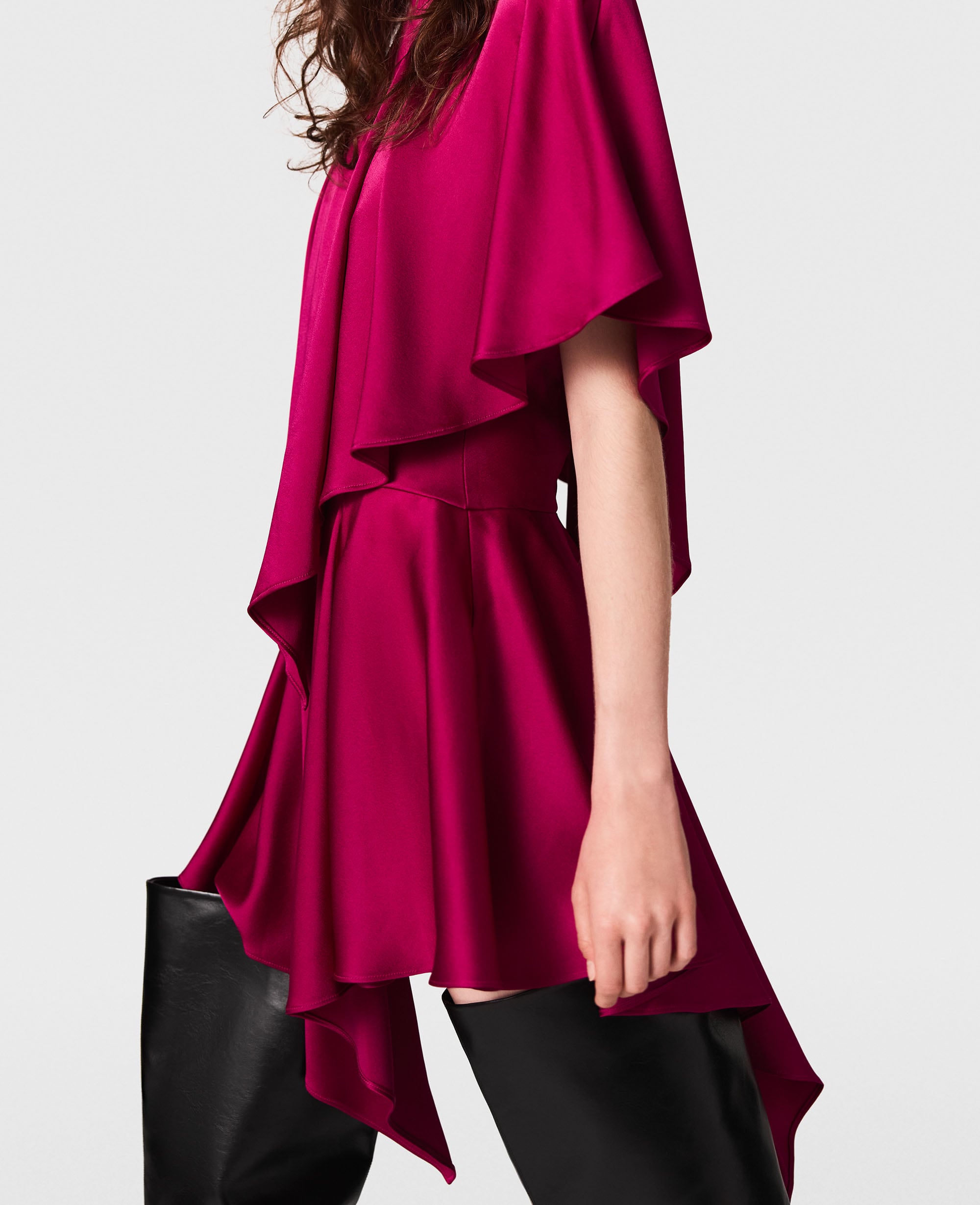 Stella McCartney - Mini-Faltenkleid aus Satin, , Größe: 40