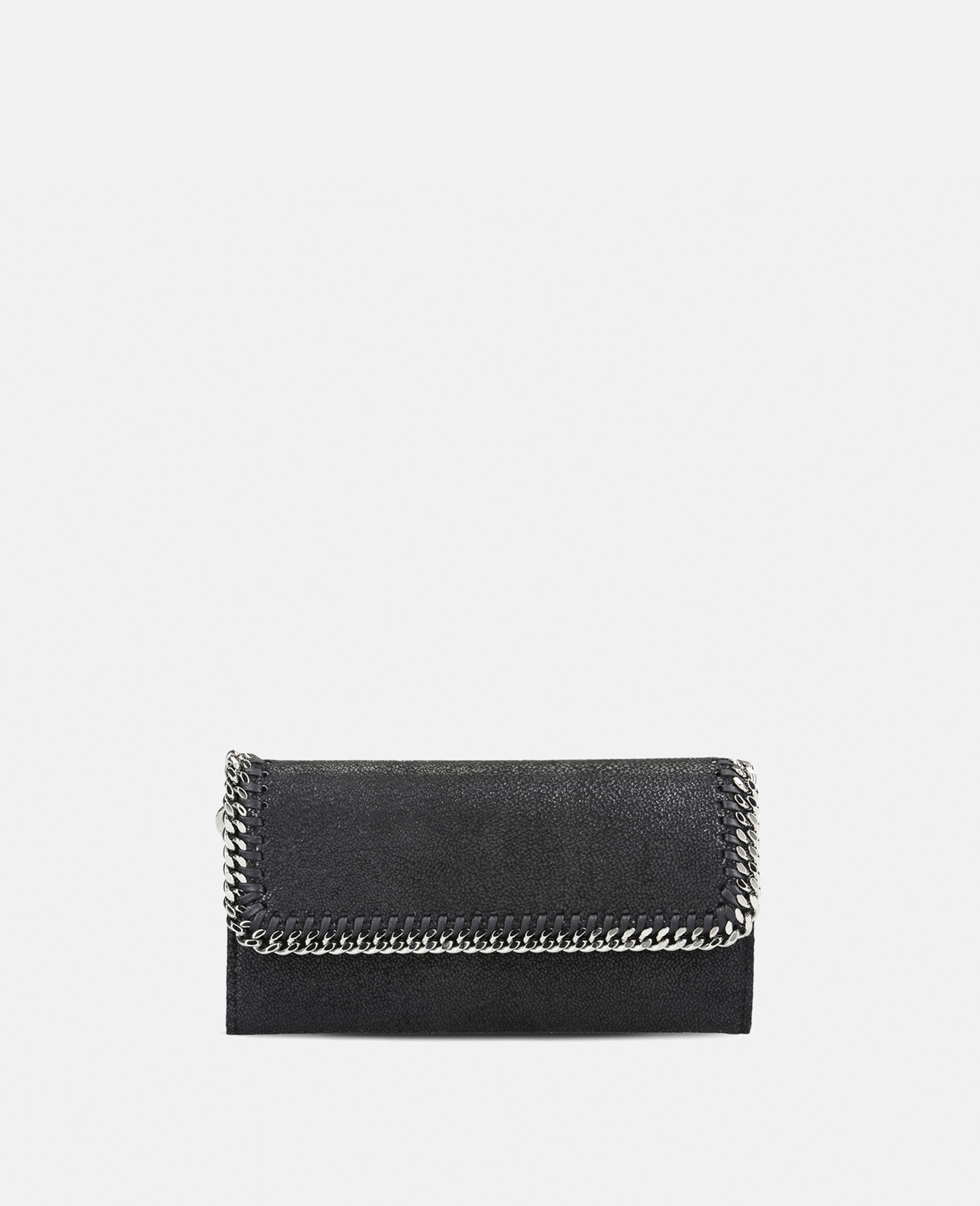 Stella Mccartney Falabella Continental Wallet In Black