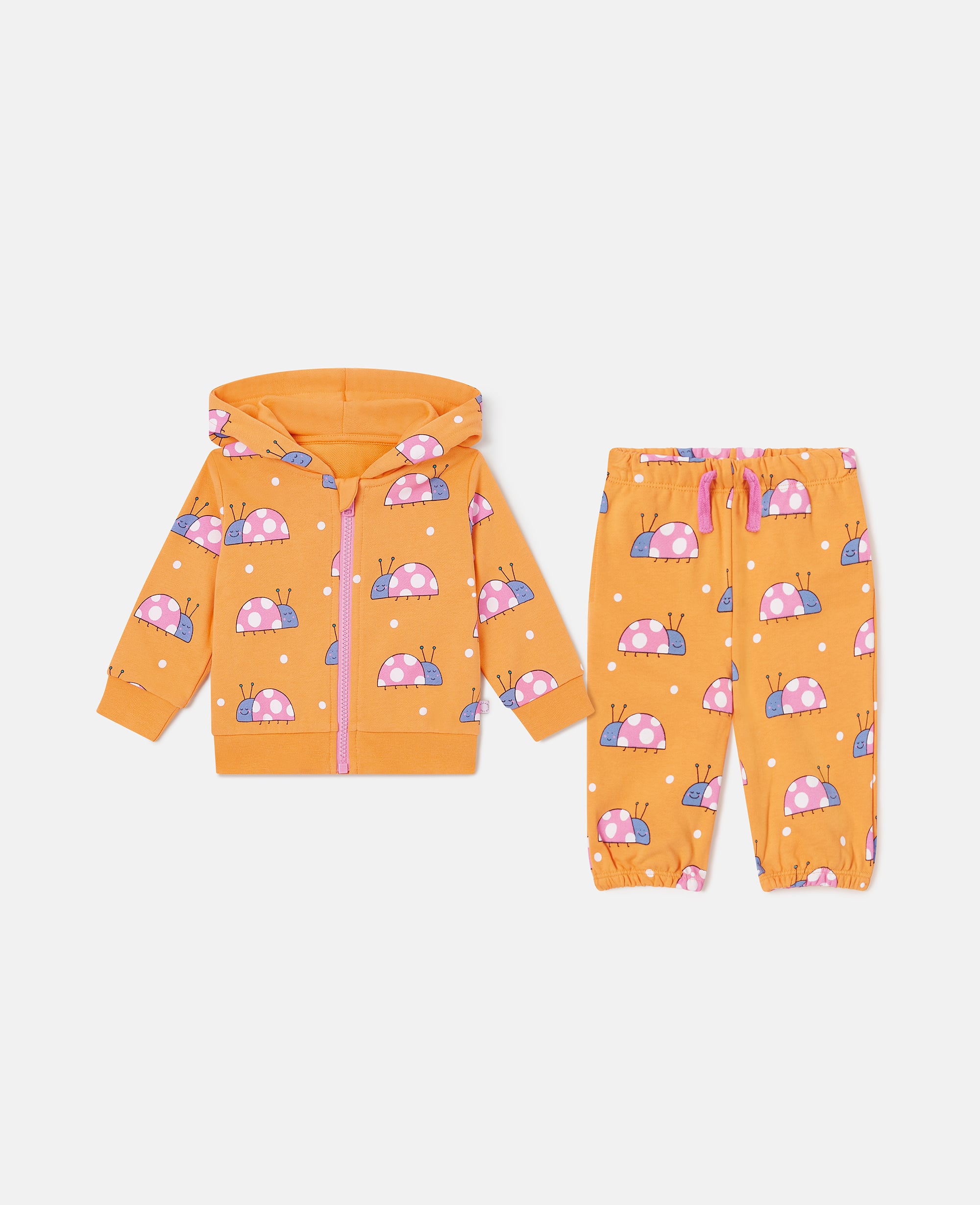 Stella McCartney - Ladybird Print Tracksuit Set, Woman, Orange/Multicolor, Size: 9m