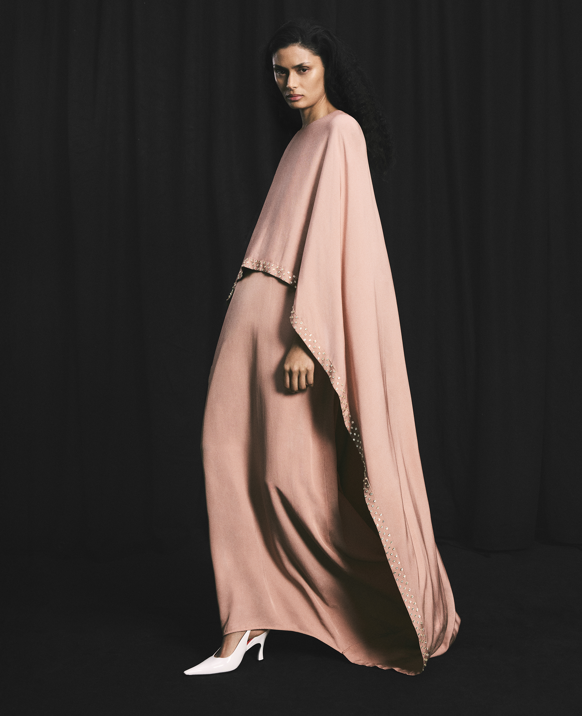 Robe cape de soiree avec cristaux sans plomb, , , Taille: 38 - Stella McCartney - Modalova