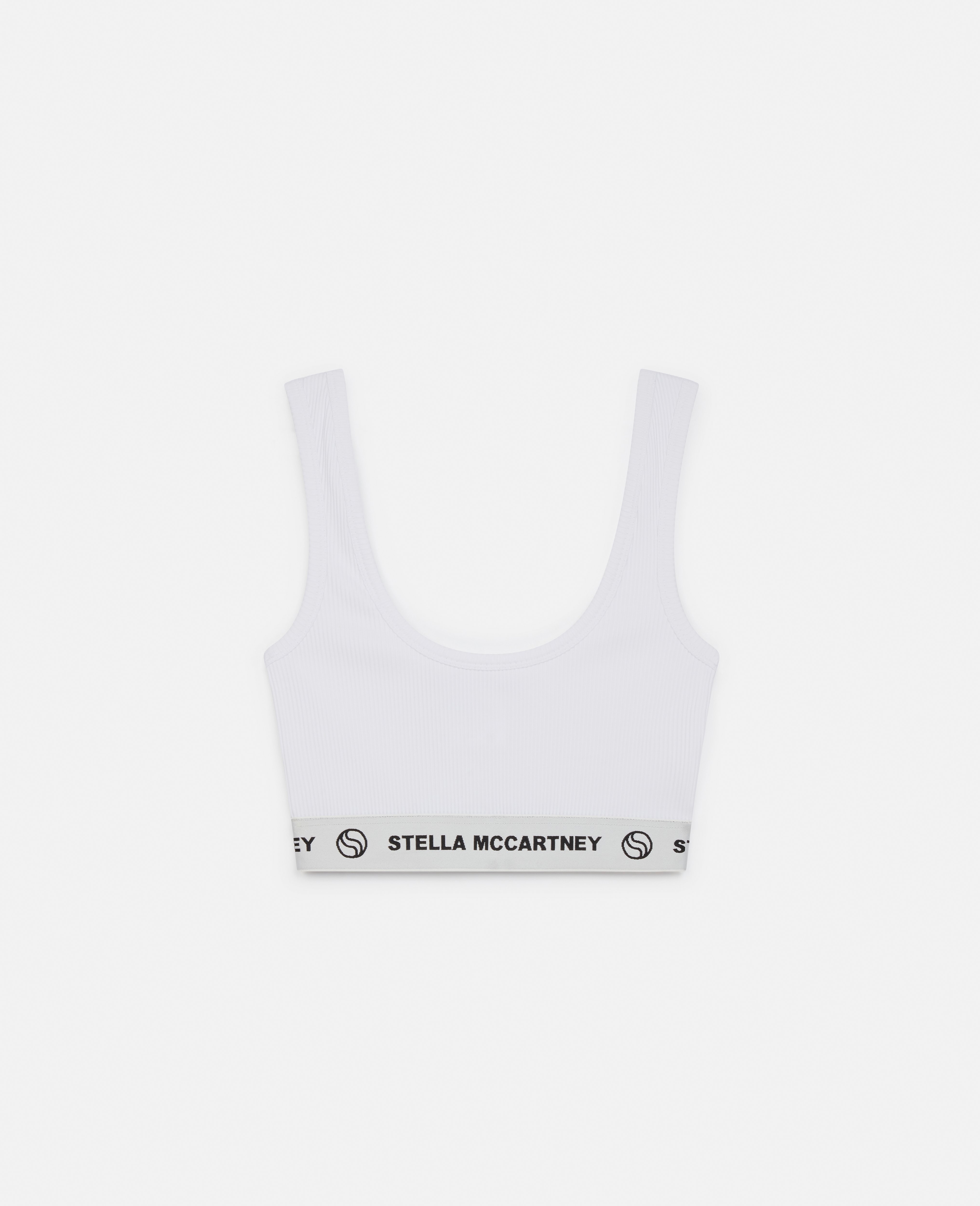 Stella McCartney – S-Wave Tape Crop Top, Woman, Pure White, Size: S