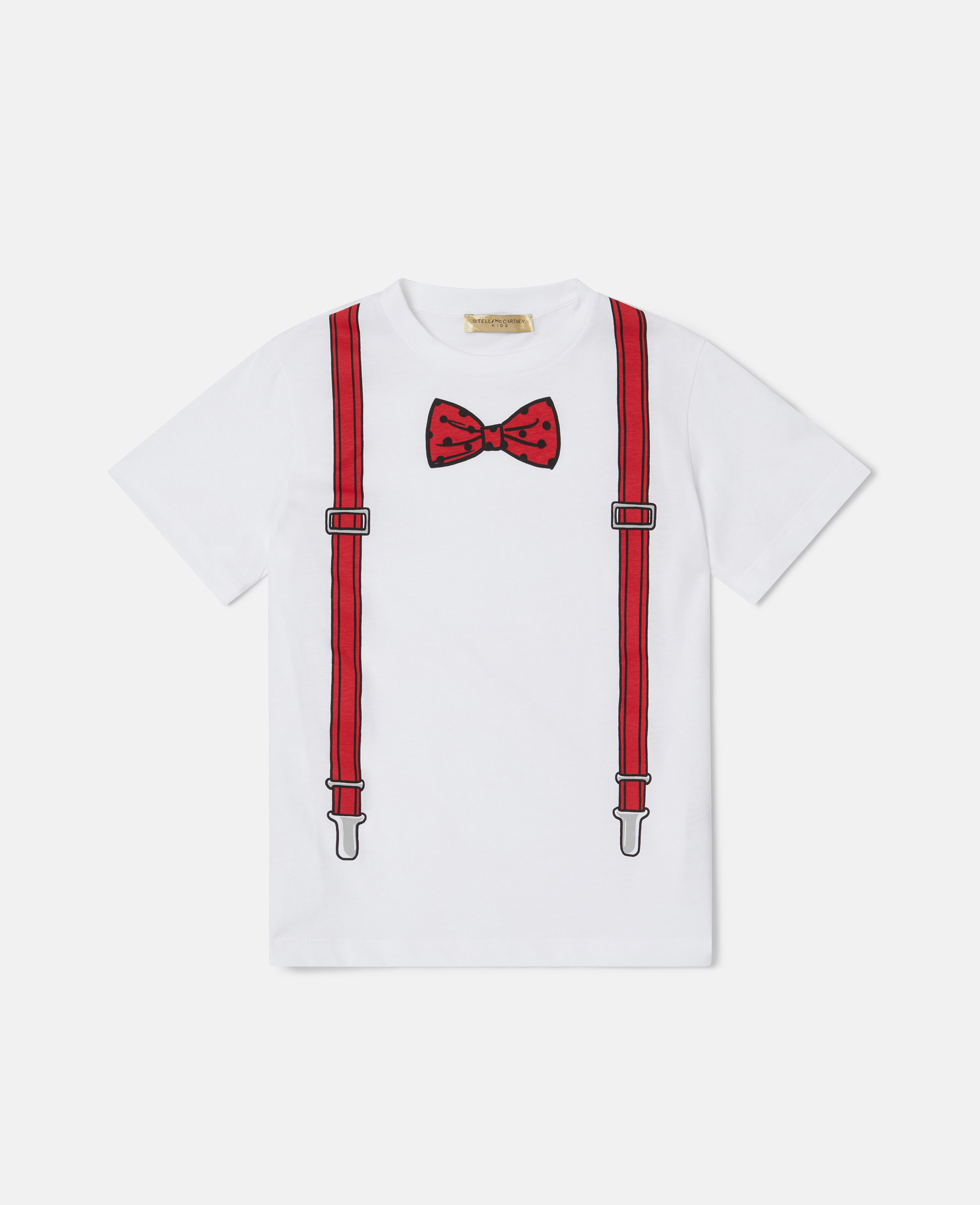 Stella Mccartney Bow Tie And Suspender Print T-shirt In White