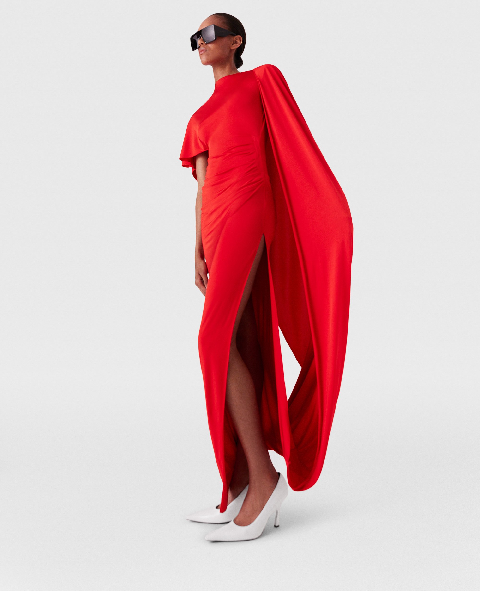 Robe cape asymetrique longue, , , Taille: 42 - Stella McCartney - Modalova