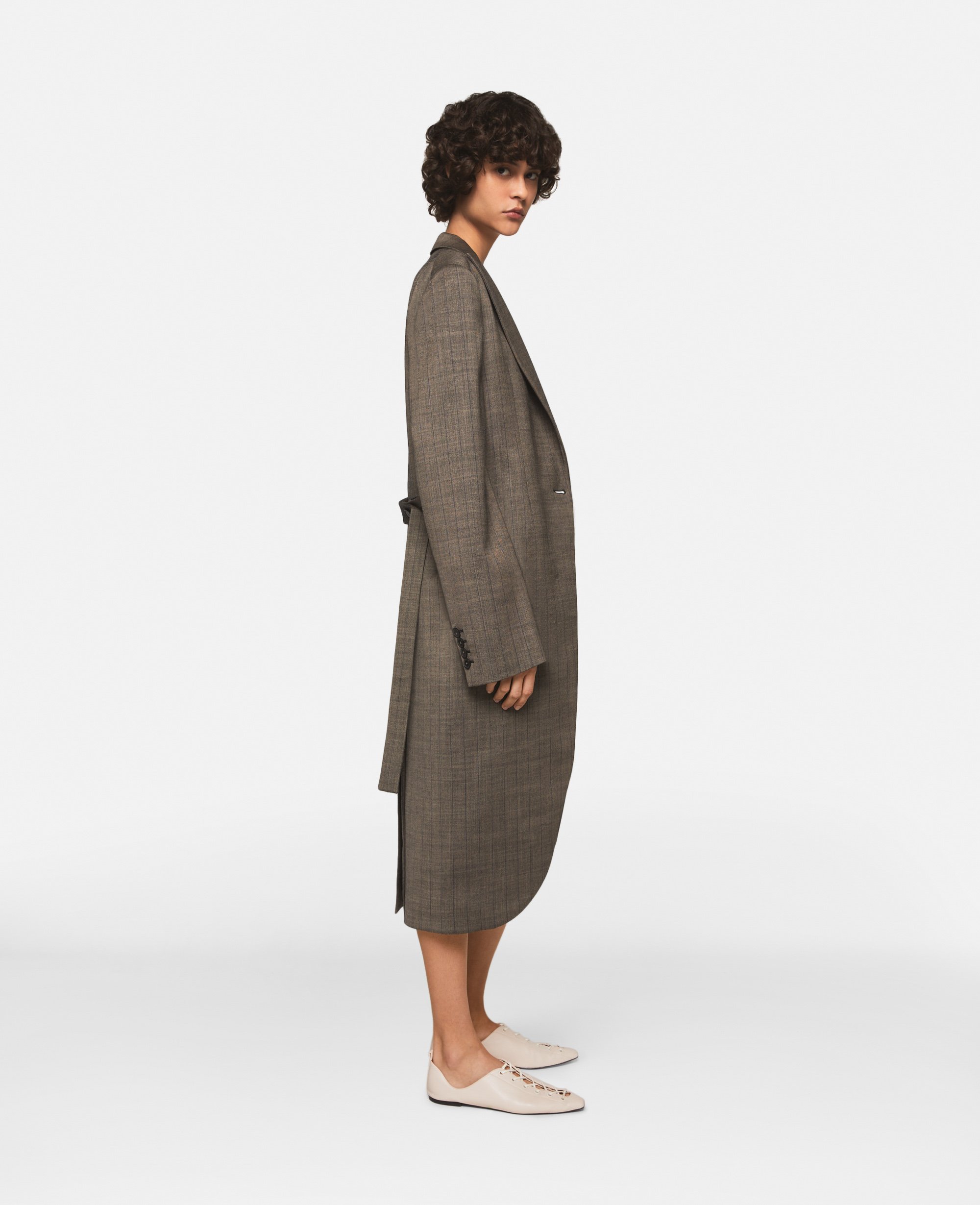 Stella McCartney – Pinstripe Wool Coat, Woman, Pinstripe, Size: 40